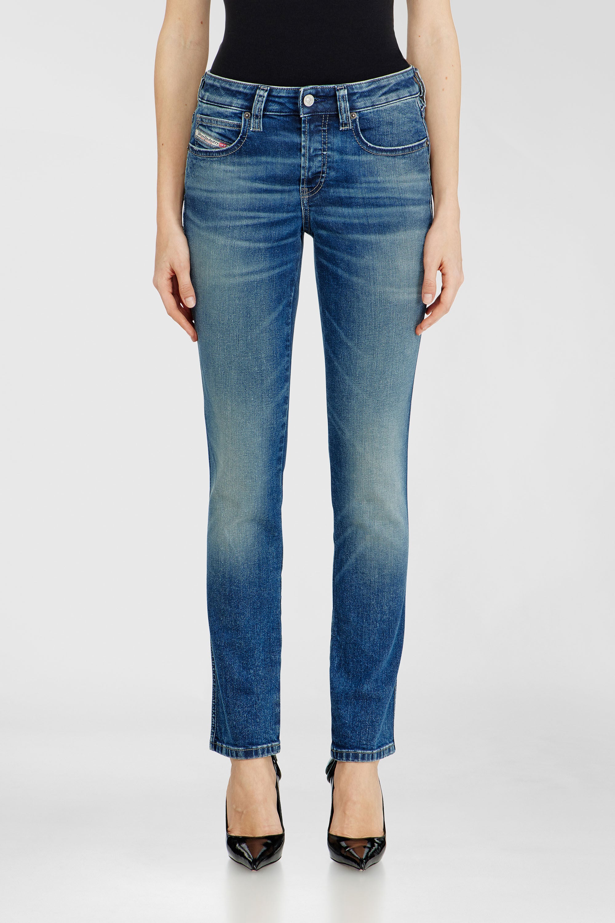 Diesel - Damen Slim Jeans 1992 D-Jiann 0DBEE, Mittelblau - 4