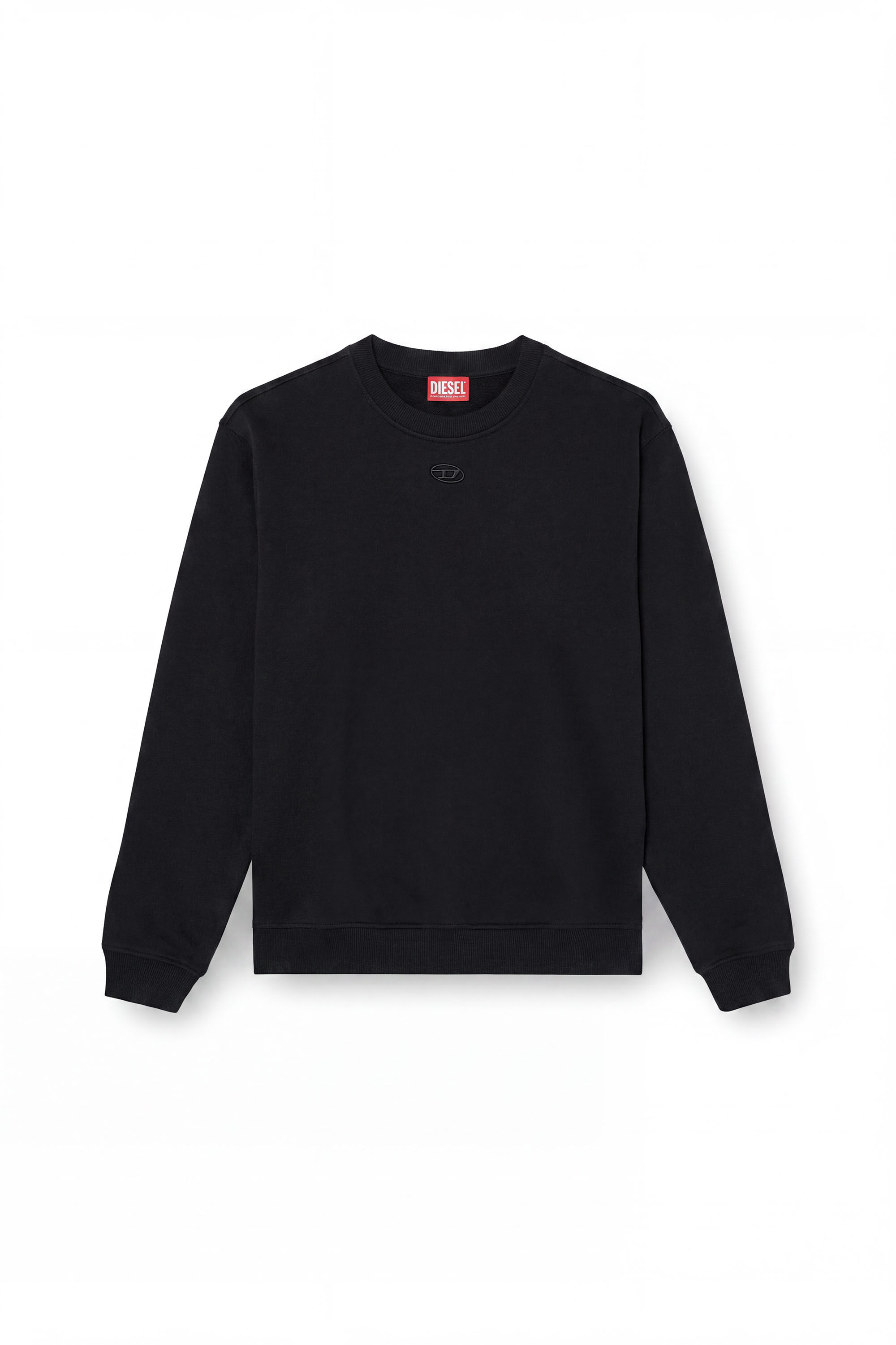 Diesel - F-NORMY-OD, Felpa in cotone con ricamo Oval D Donna in Nero - 2