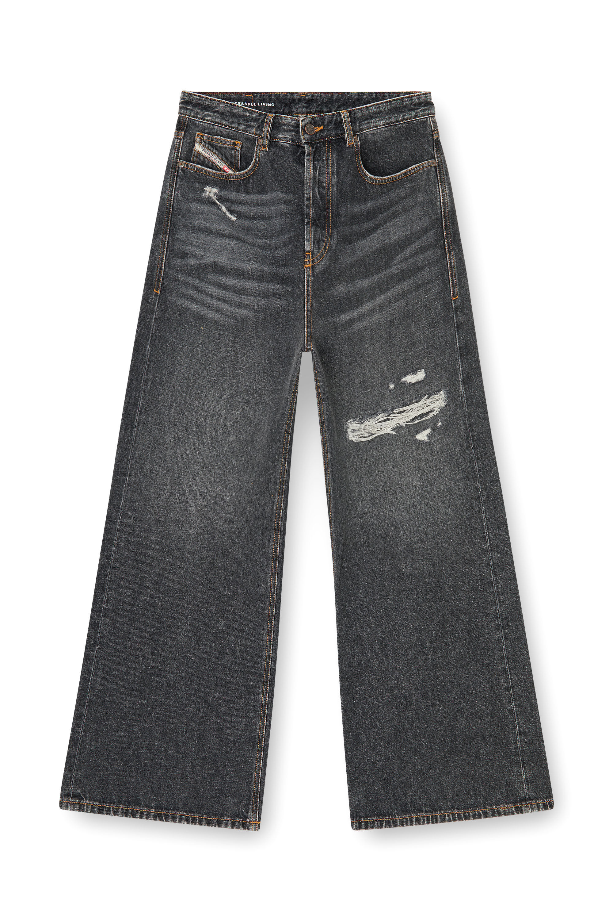 Diesel - Herren Relaxed Jeans D-Rise 007DN, Schwarz/Dunkelgrau - 6