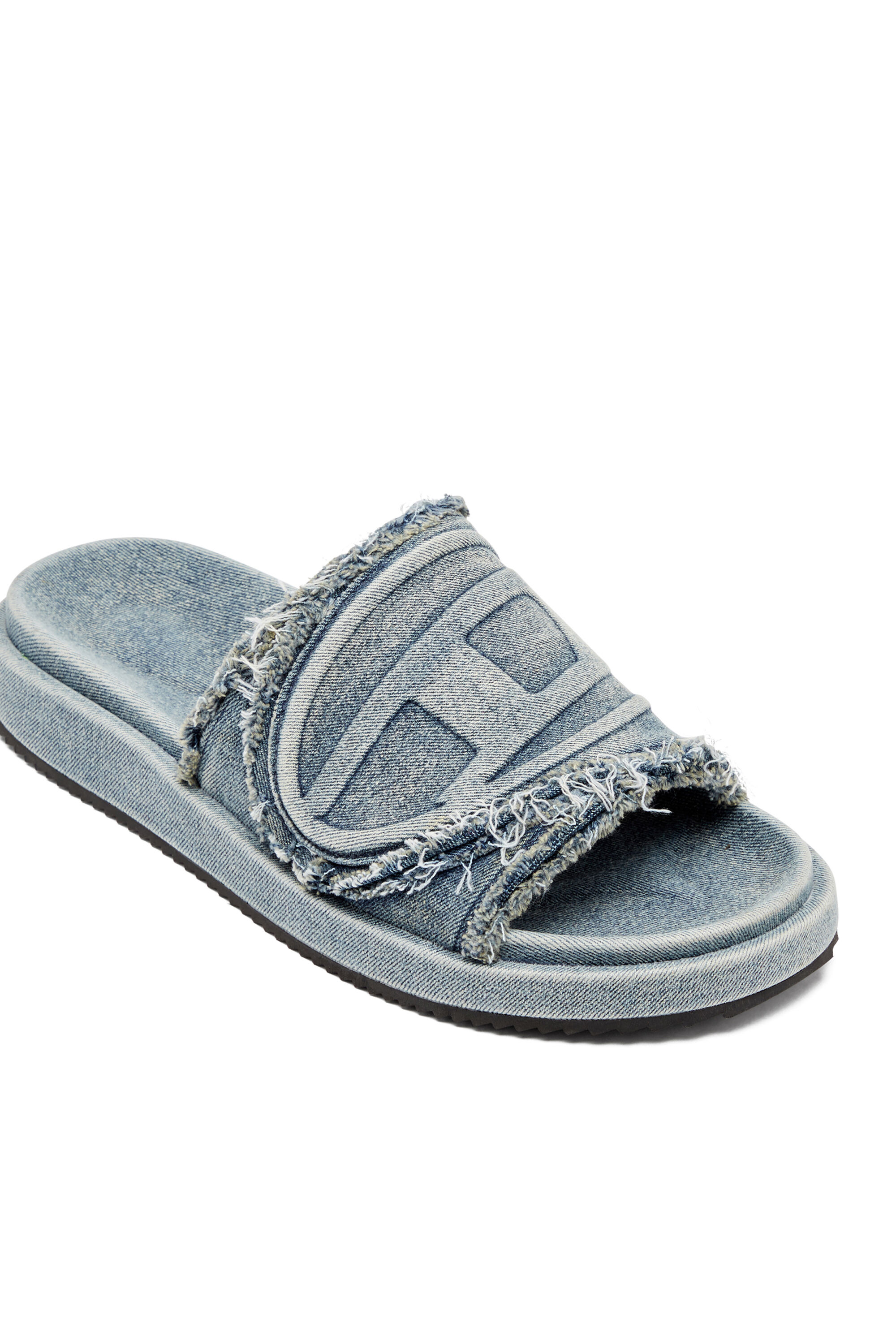 Diesel - SA-SLIDE D OVAL, Sa-Slide D-Slide in denim distressed Unisex in Blu - 6