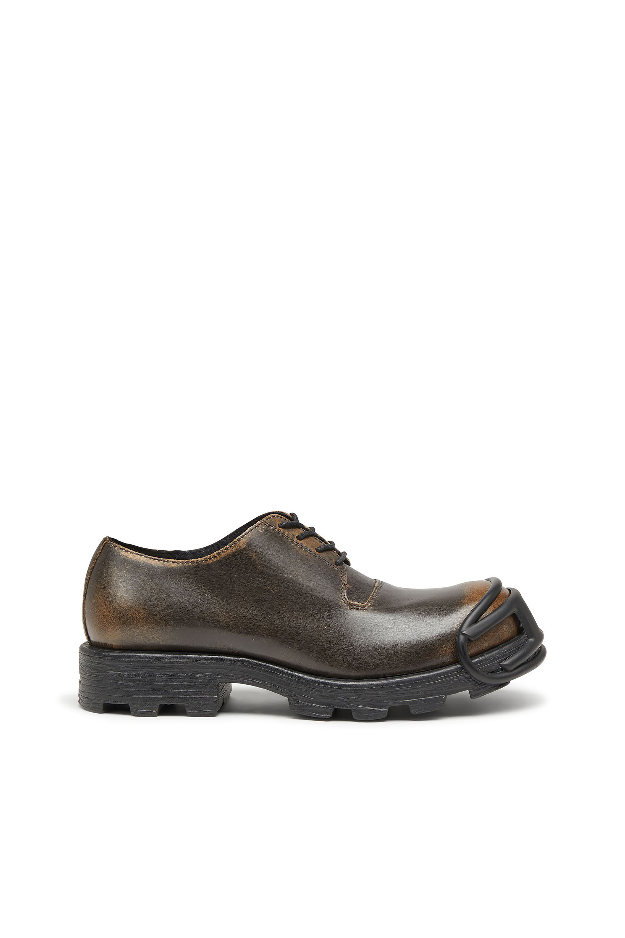 Diesel - D-HAMMER SO D, Herren D-Hammer-Derbyschuhe aus geb&uuml;rstetem Leder in Braun - 1