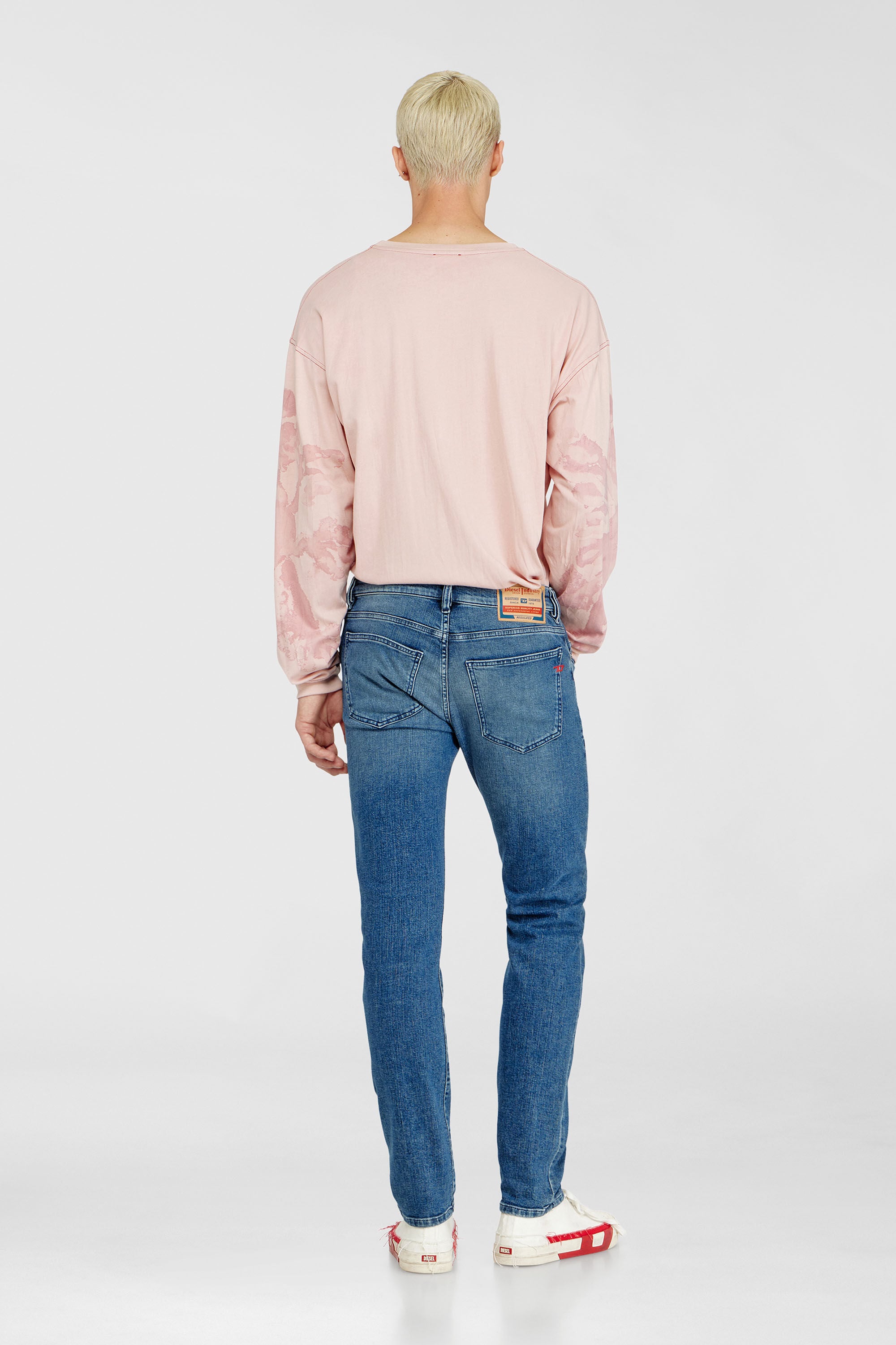 Diesel - Slim Jeans 2019 D-Strukt 0HDBK Homme, Bleu moyen - Image 3