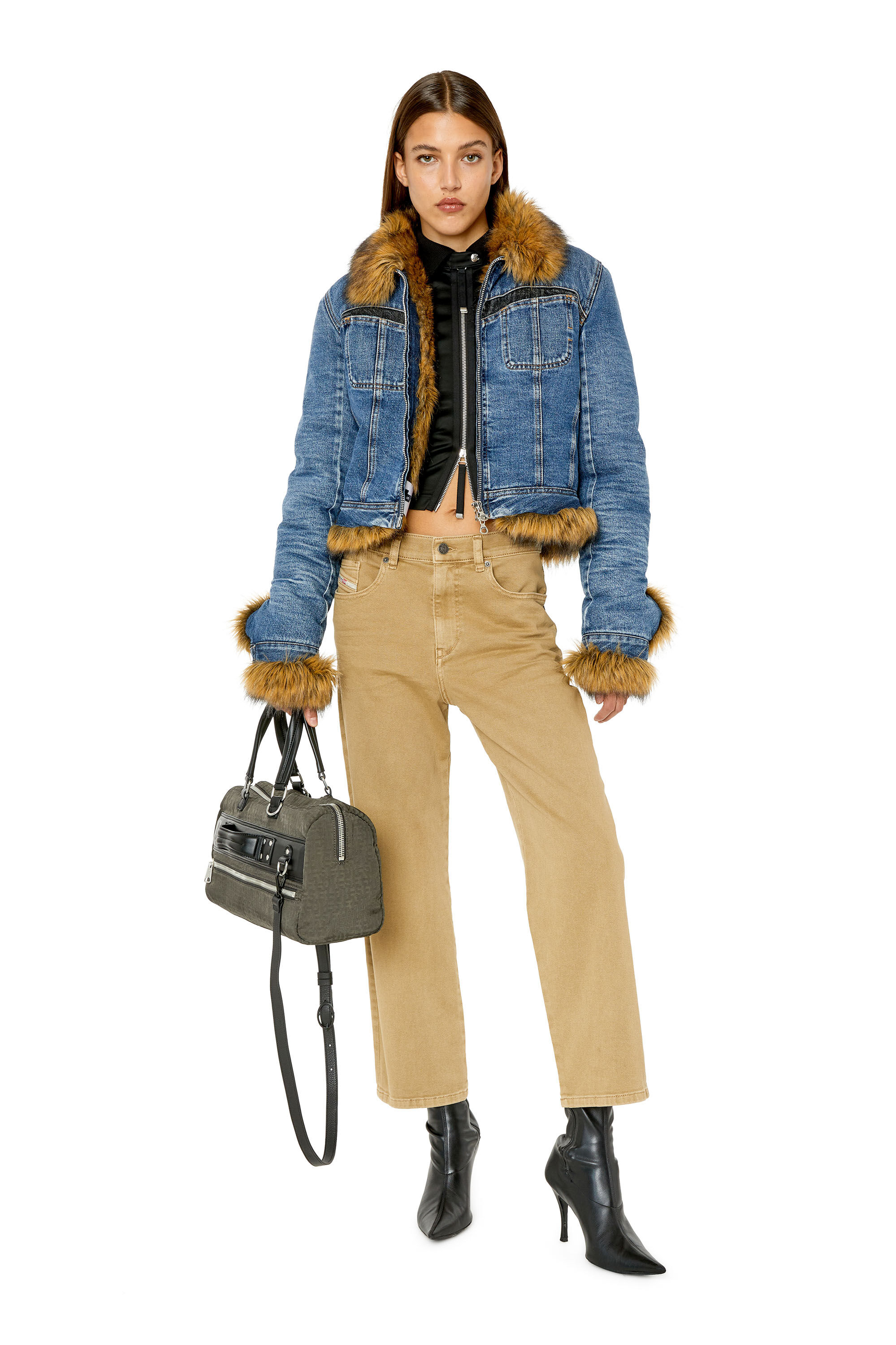 Diesel - 2016 D-Air 0QWTY Boyfriend Jeans, Marron - Image 1
