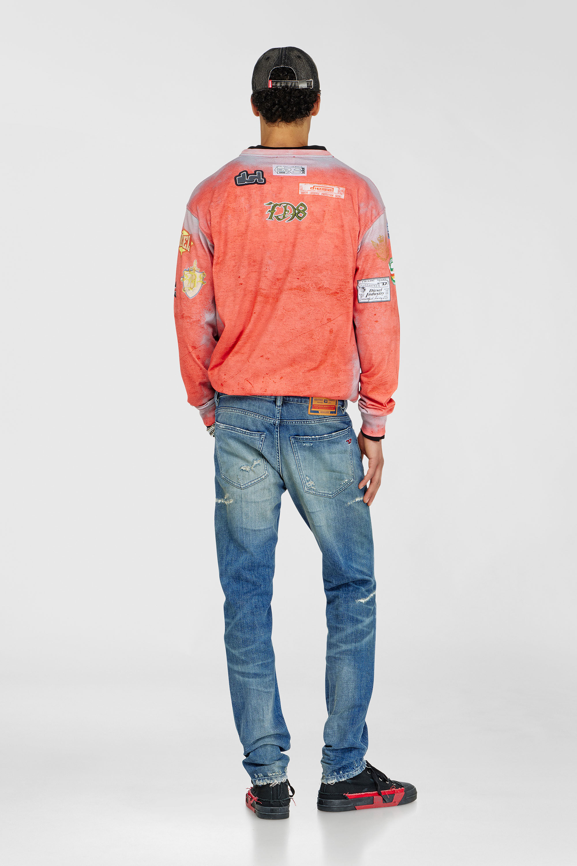 Diesel - Slim Jeans 2019 D-Strukt 007EN Uomo, Blu medio - Image 3