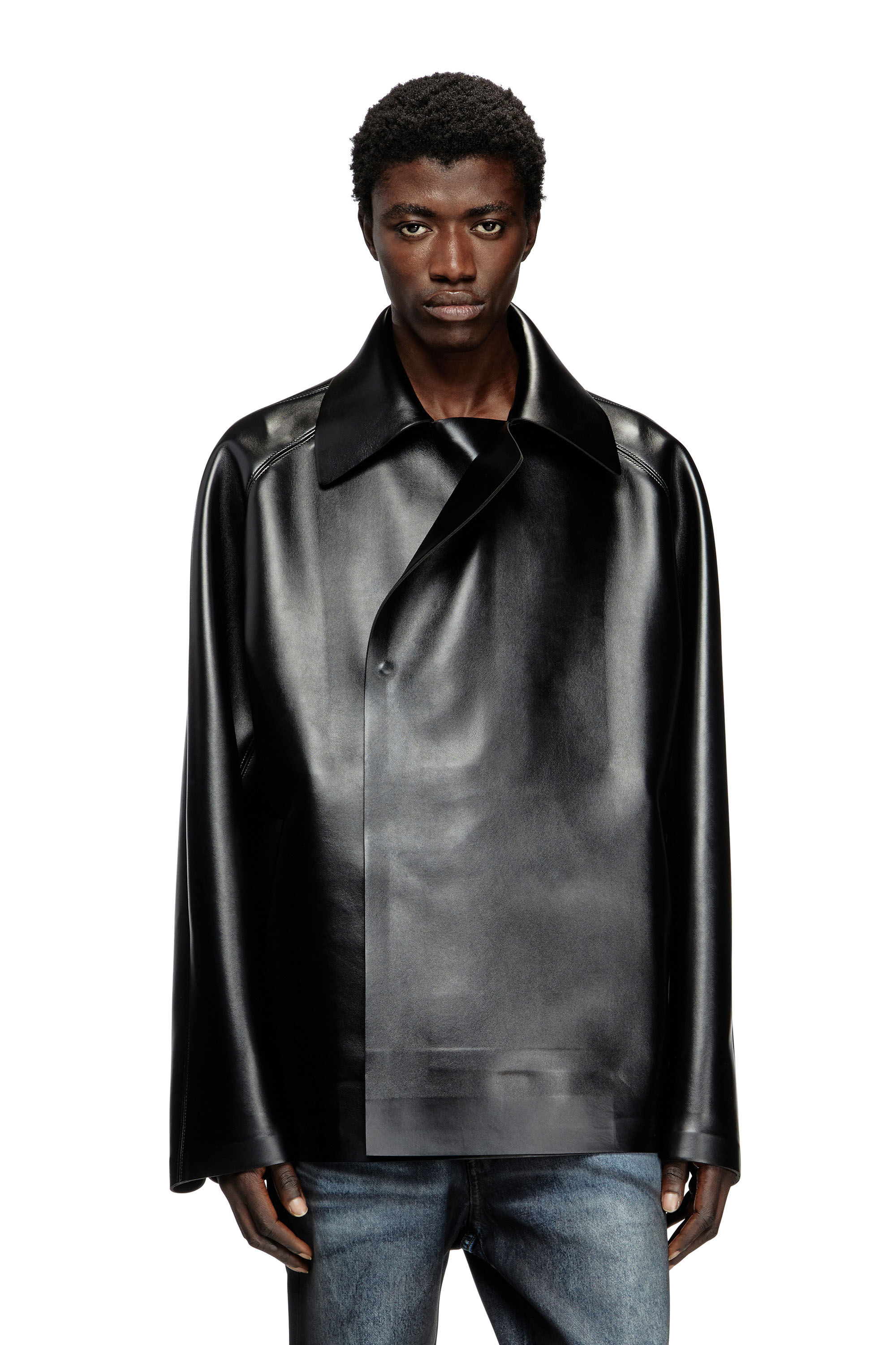 Diesel - J-MARKUS, Giacca oversize accoppiata in neoprene Unisex in Nero - 3
