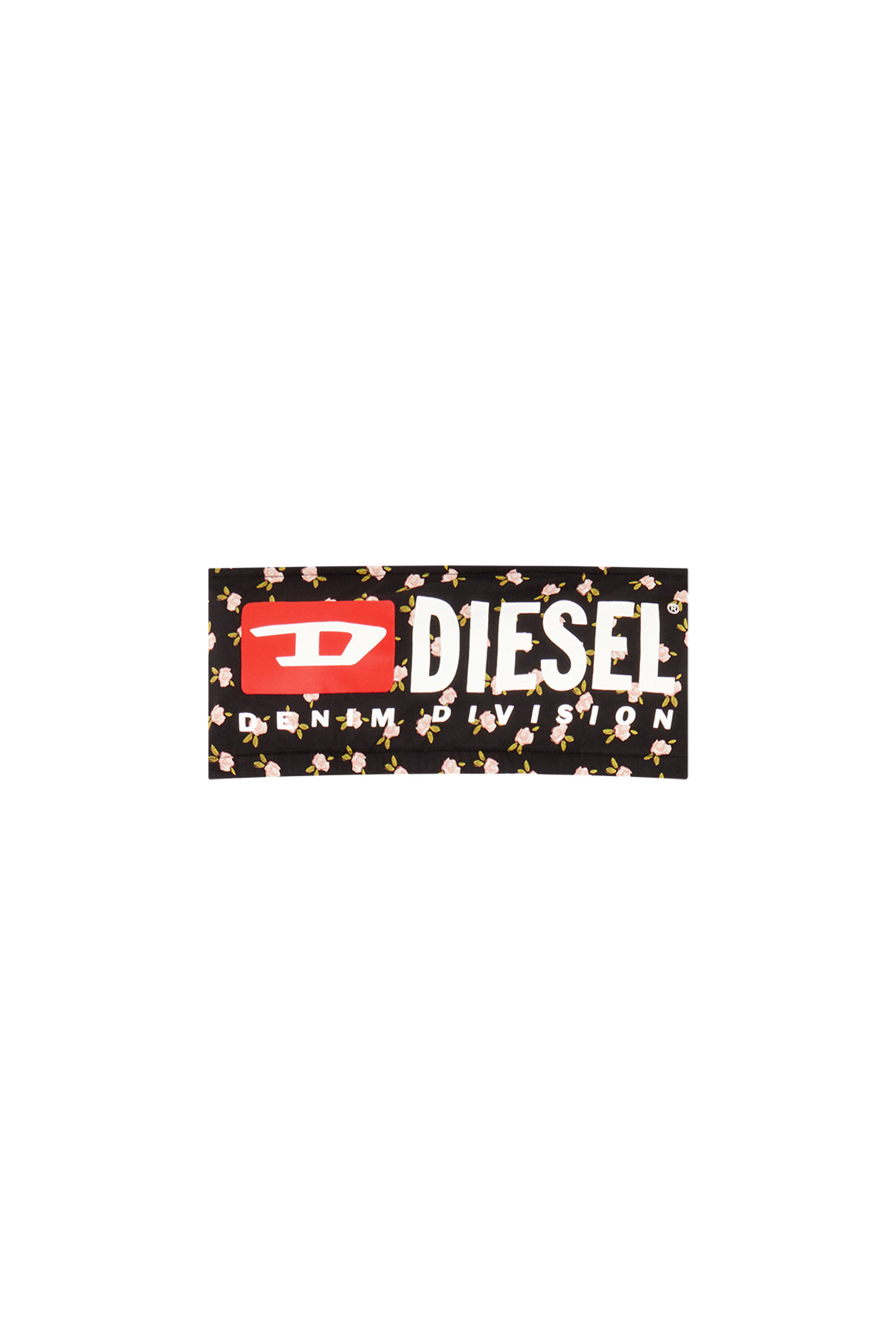 Diesel - MELANIE-C-D-CORE, Reggiseno a fascia in cotone con stampa floreale all-over Donna in Nero - 2