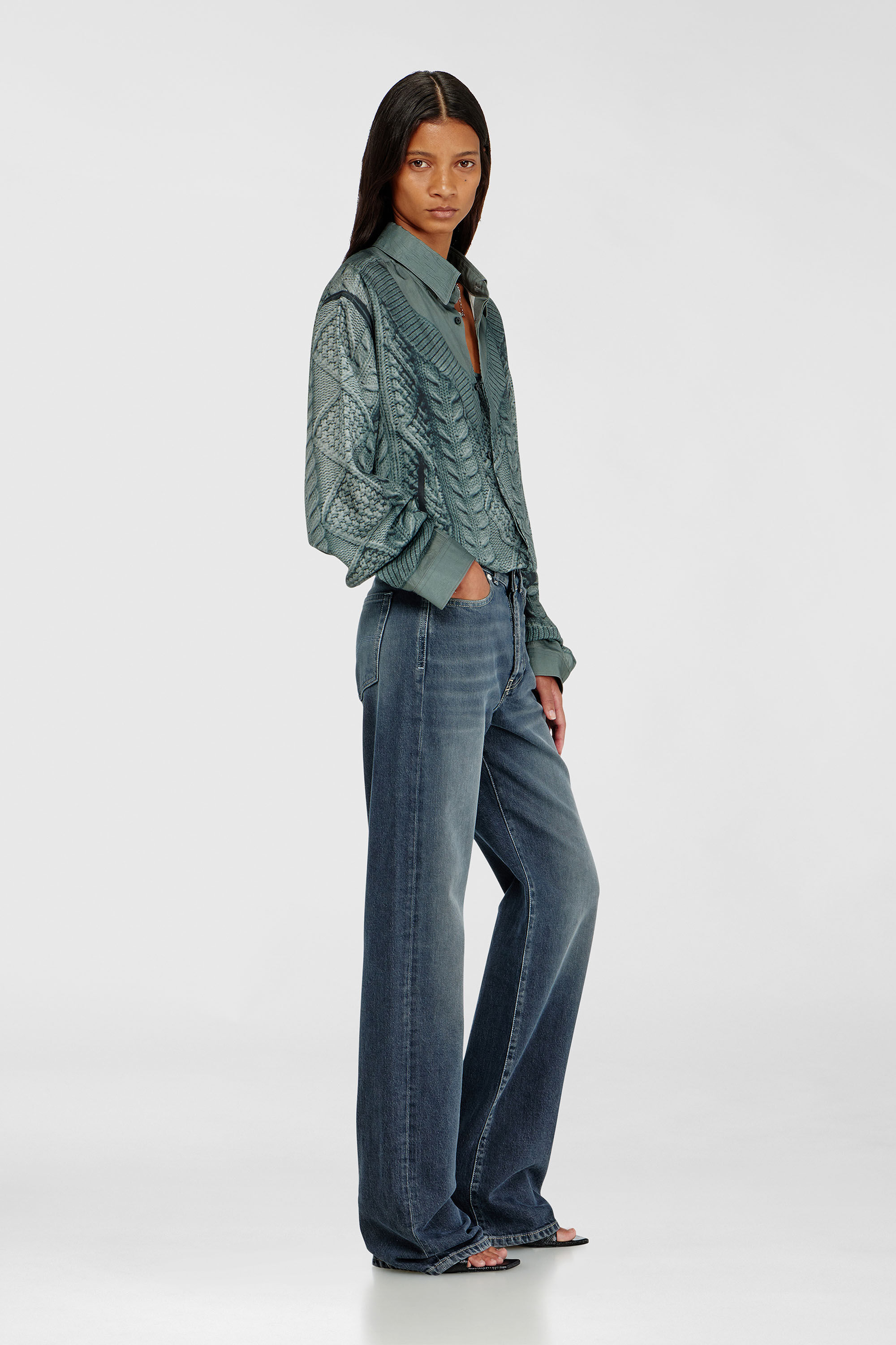 Diesel - Regular Jeans 1971 D-Sent 007EI Donna, Blu Scuro - Image 2