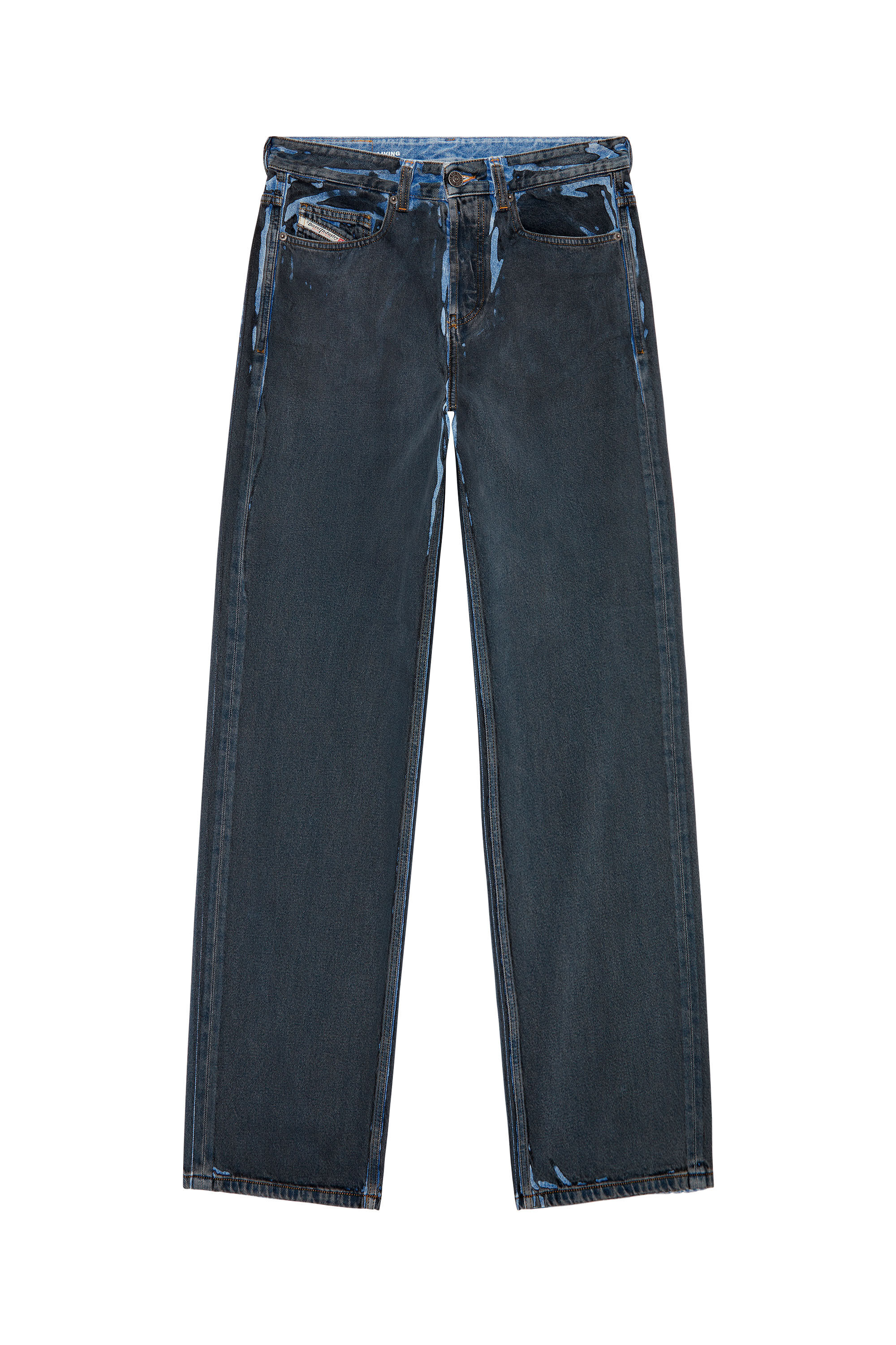Diesel - Straight Jeans 2001 D-Macro 09I47, Noir/Gris foncé - Image 2
