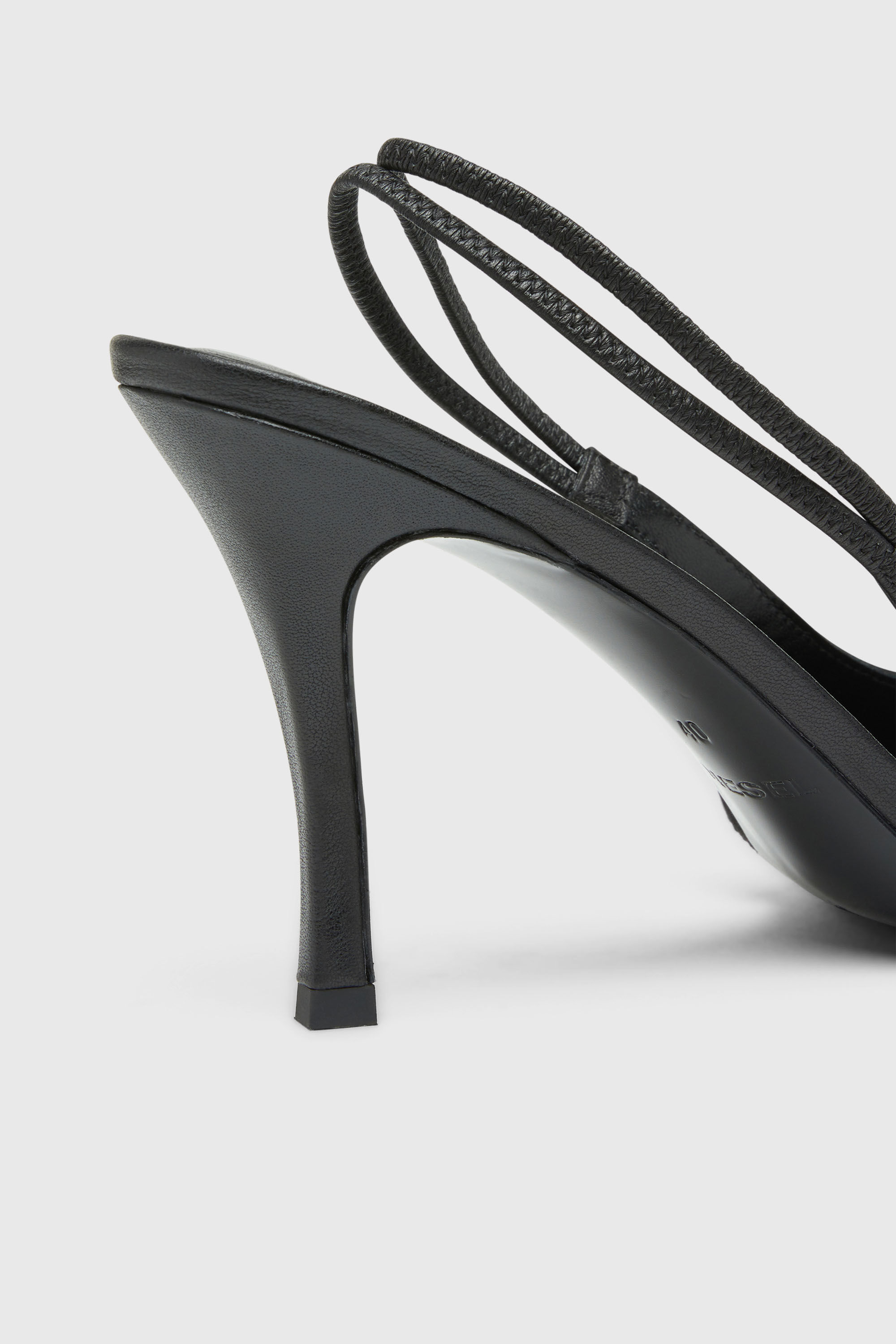 Diesel - D-VENUS SB, D-Venus-D&eacute;collet&eacute; slingback in nappa Donna in Nero - 4