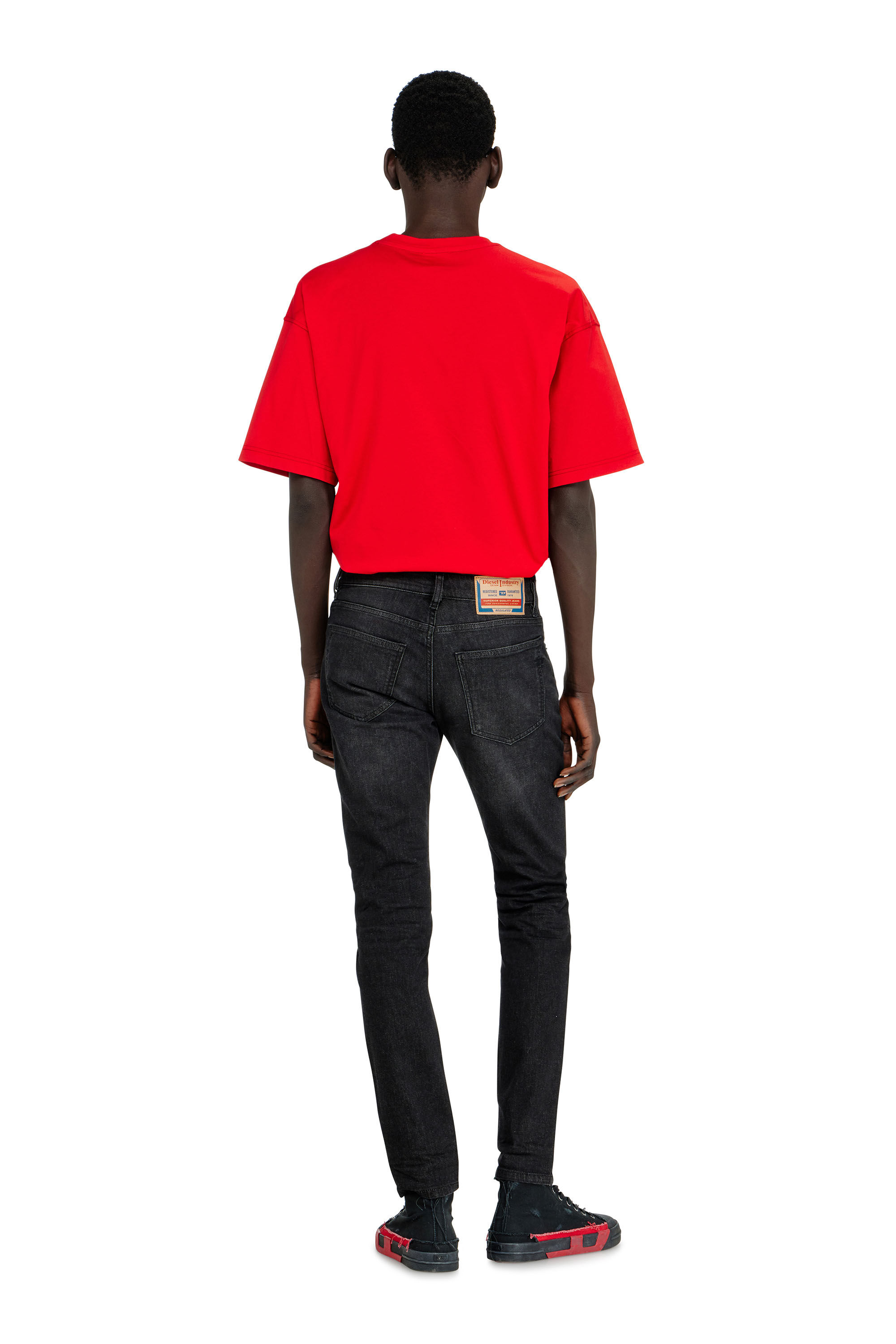 Diesel - Herren Slim Jeans 2019 D-Strukt 0DBDT, Schwarz/Dunkelgrau - 3