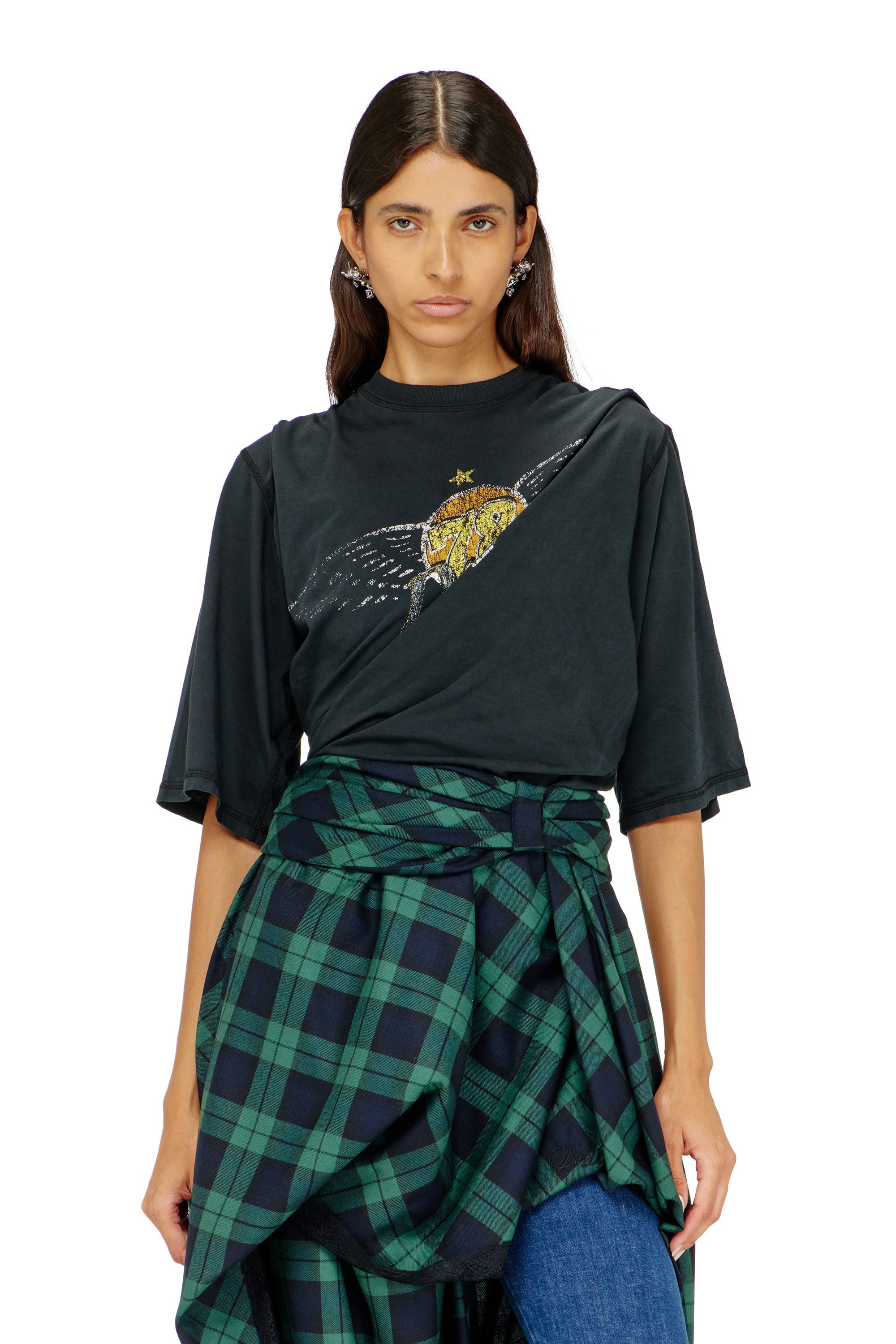 Diesel - T-MILLA-JER, Damen T-Shirt-Body mit Konzertgrafik in null - 2
