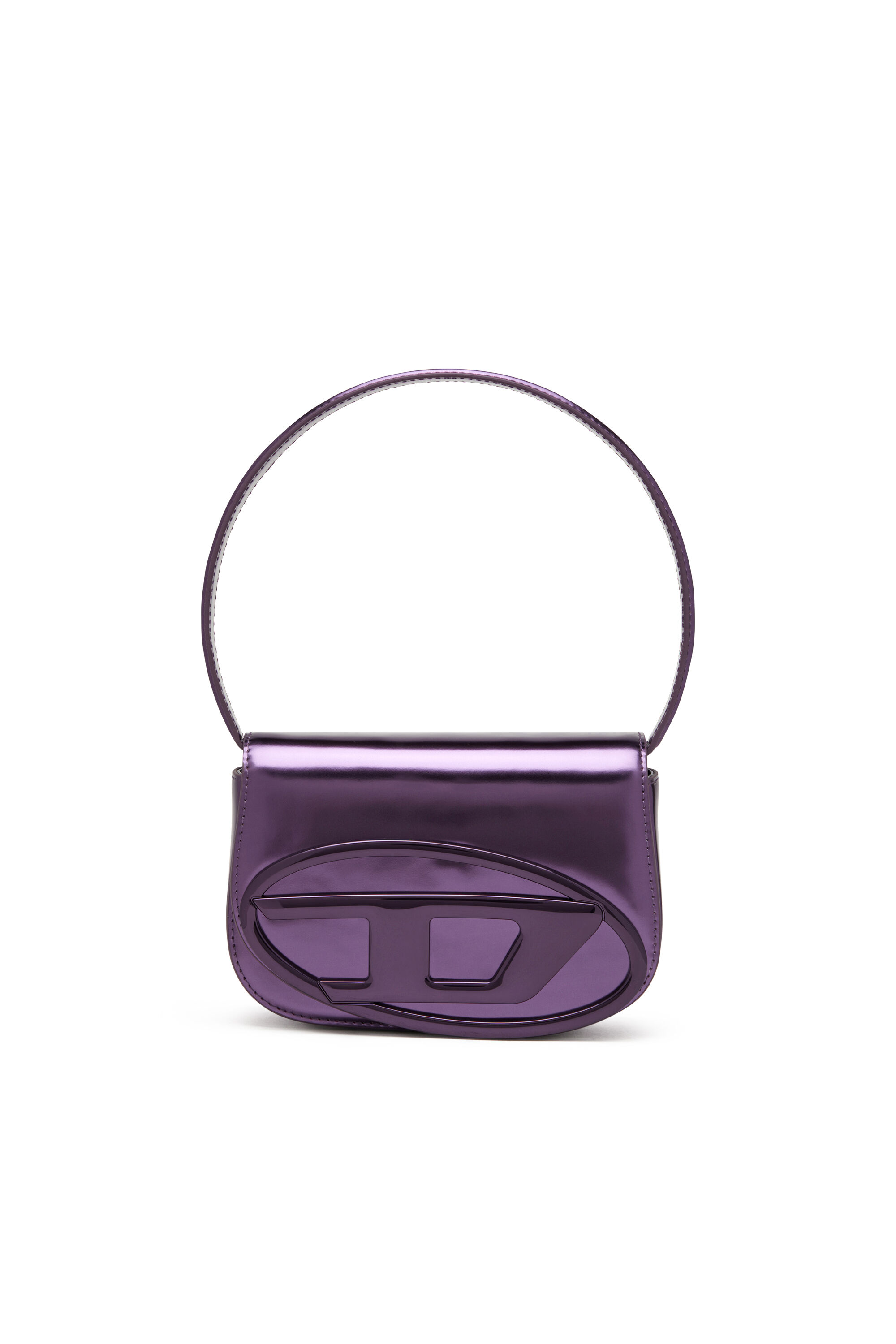 Women's 1DR-Iconic shoulder bag in mirrored leather | Violet | Diesel