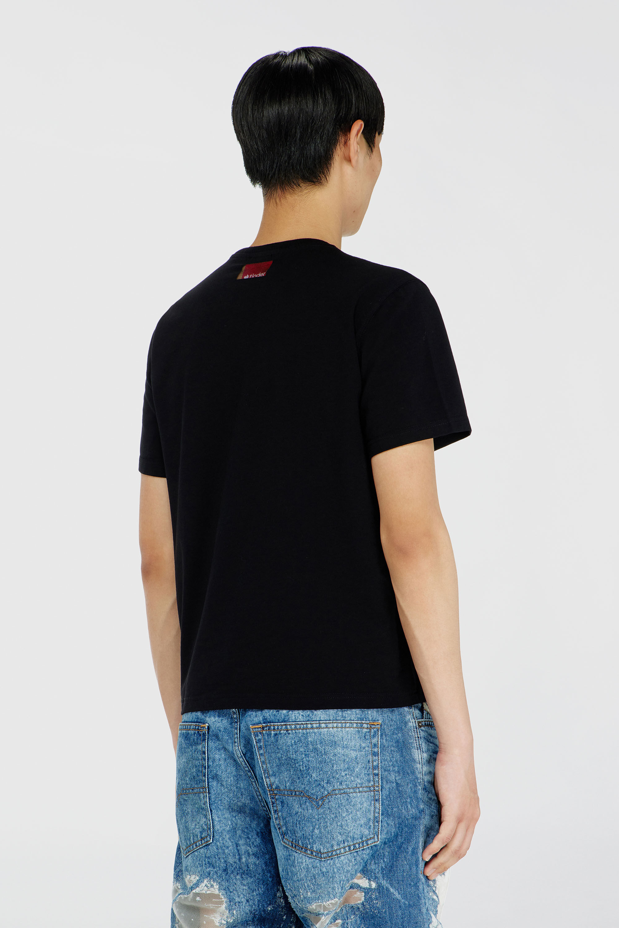 Diesel - PR-T-NOTS-CHI-R, Unisex T-Shirt mit For Successful Loving Logo in Schwarz - 4