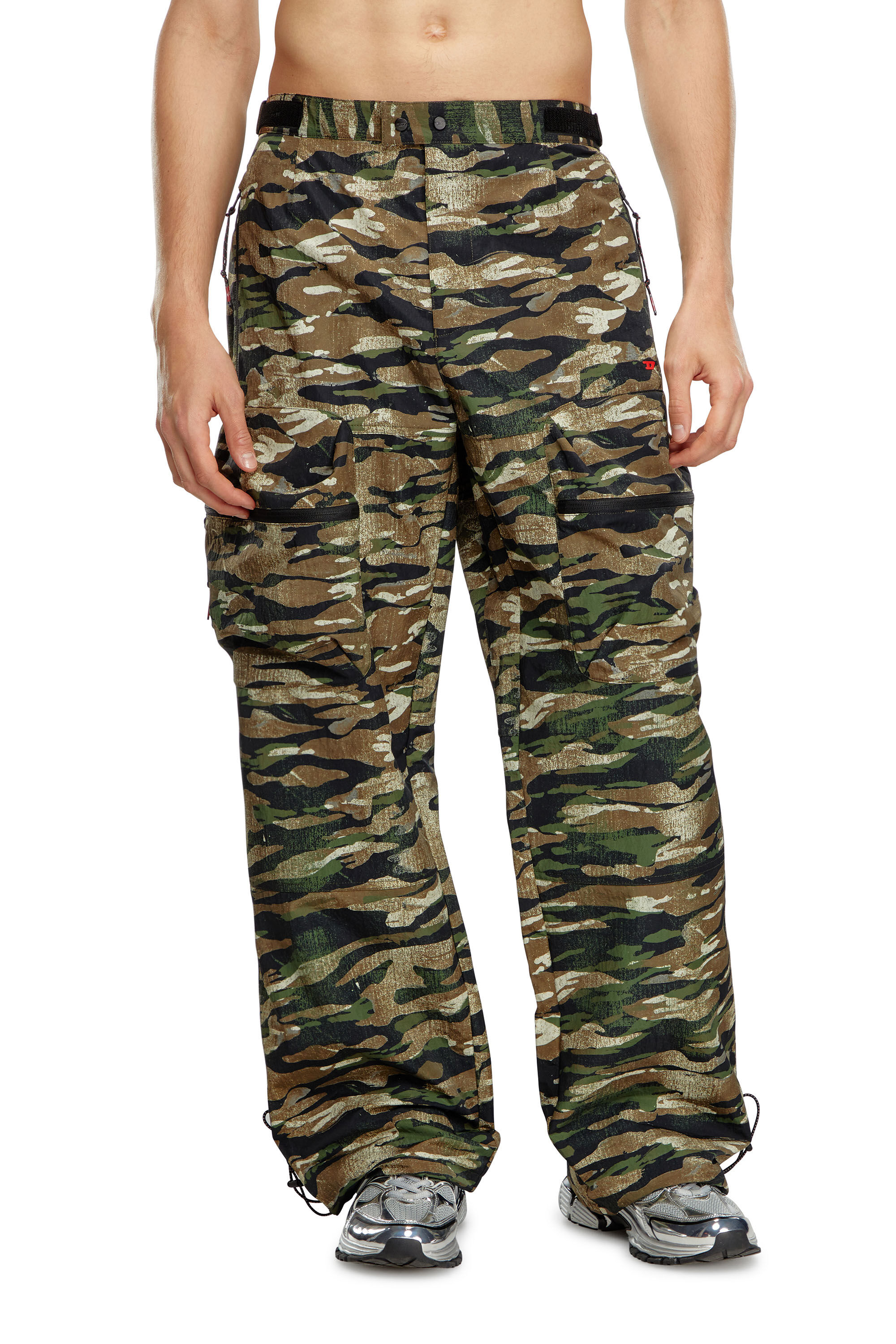Diesel - AMSB-AMBROSE-WT23, Uomo Pantaloni con tasche in nylon stampa camouflage in Multicolor - Image 3