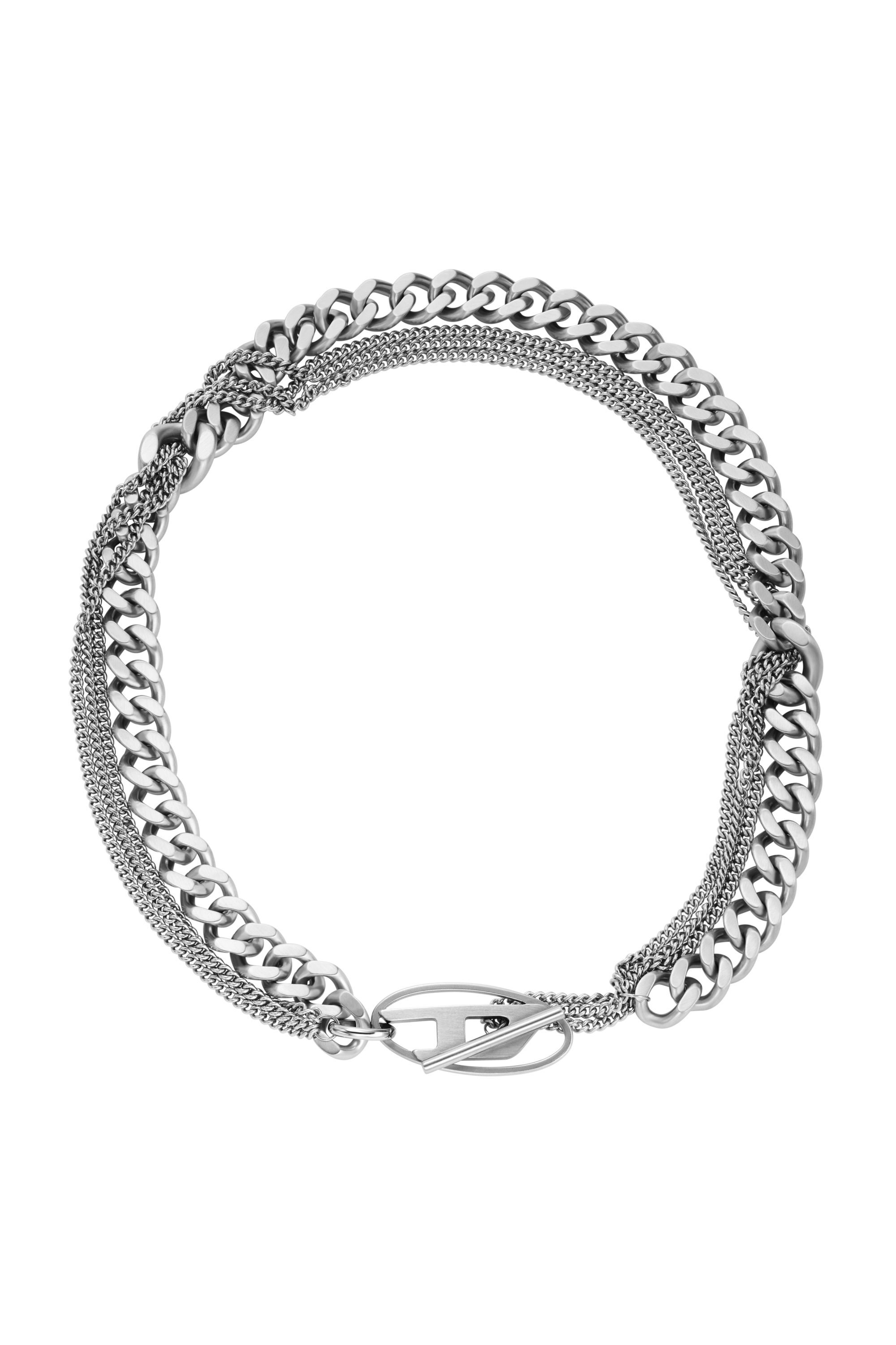 Diesel - DX1549040 JEWEL, Collana a catena in acciaio inossidabile Unisex in Argento - 1