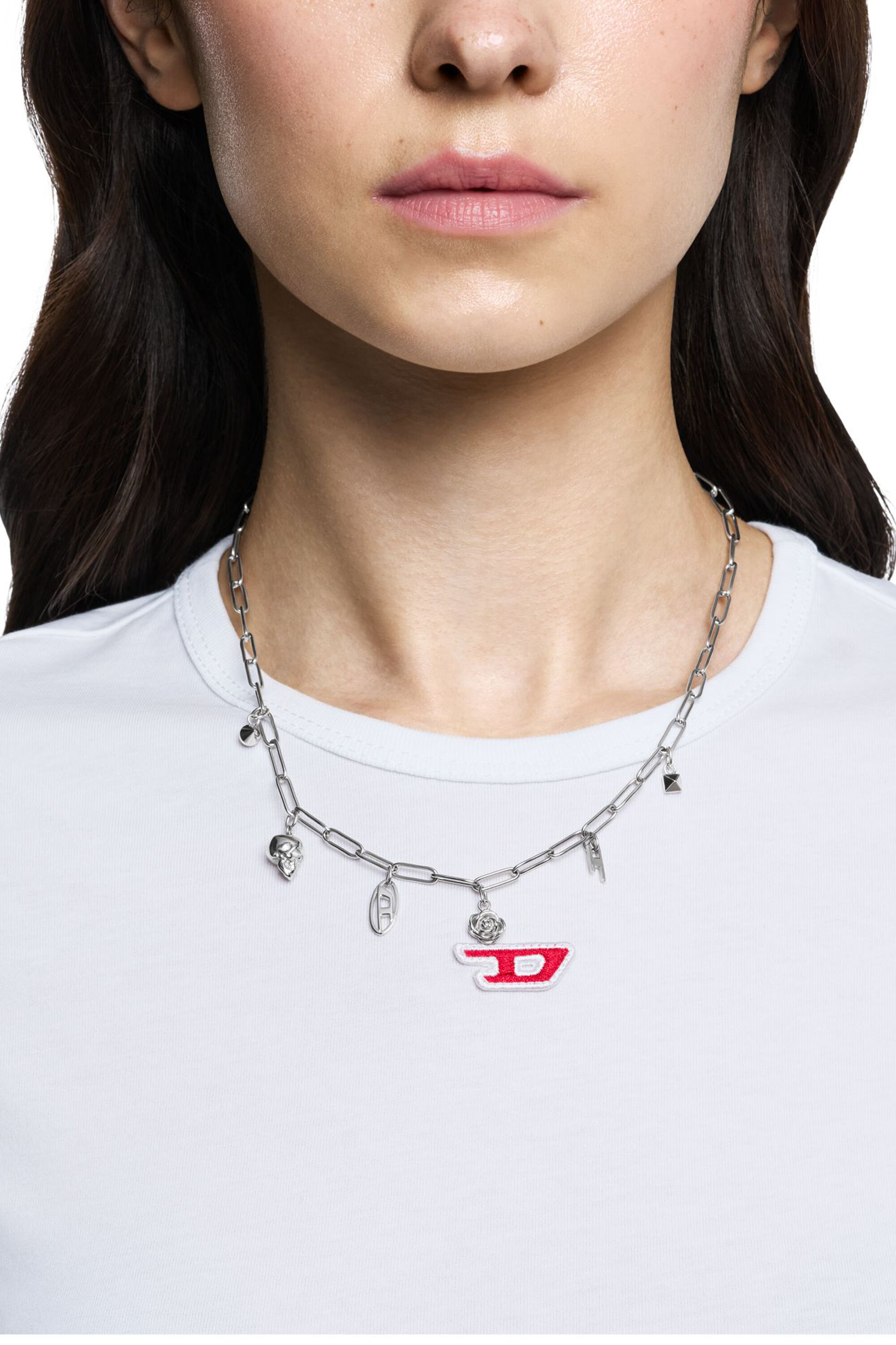 Diesel - DX1605040, Collana con charm in acciaio inox Unisex in Argento - 3