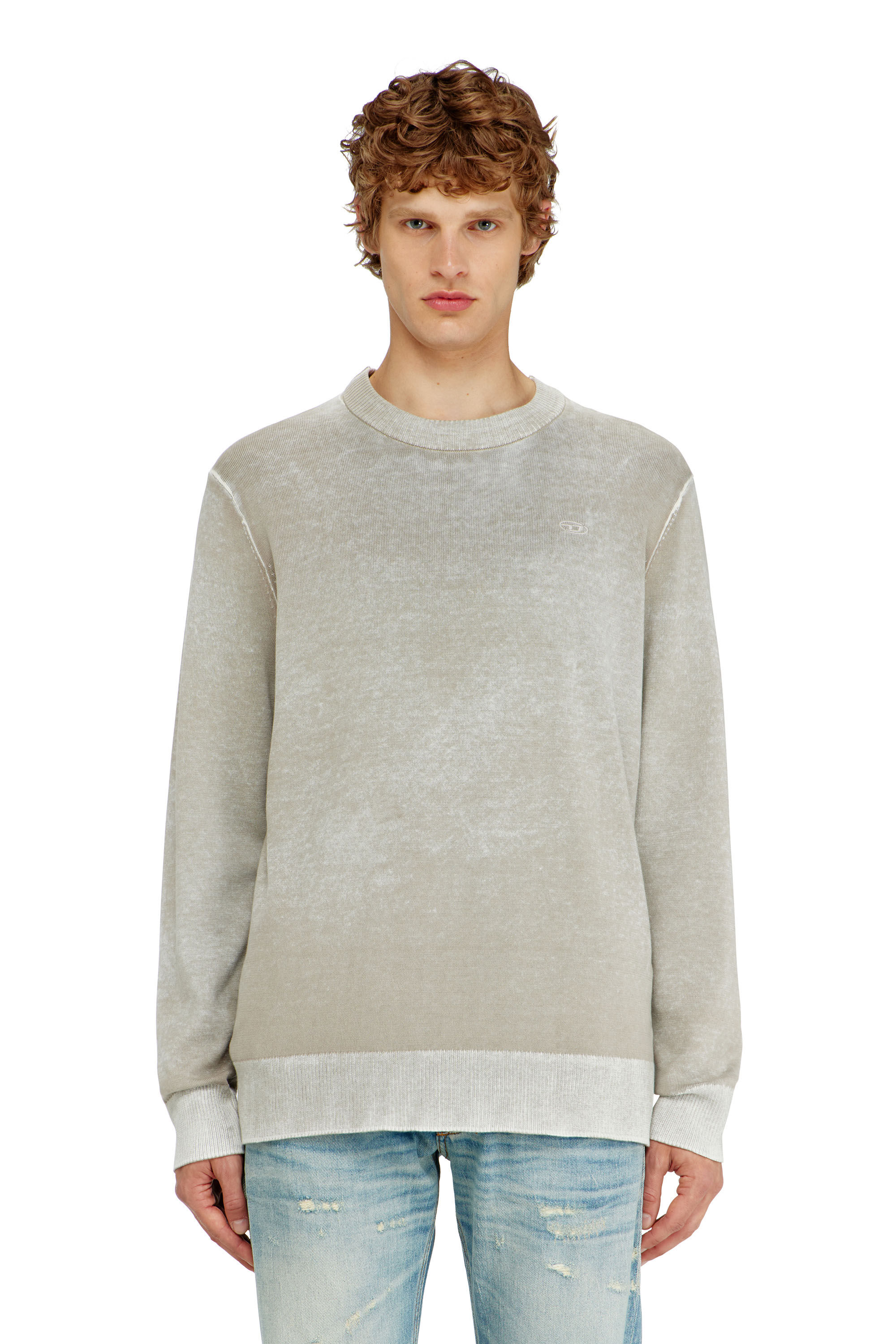 Diesel - K-LAURENT, Maglia con stampa interna sfumata Uomo in Grigio - 3