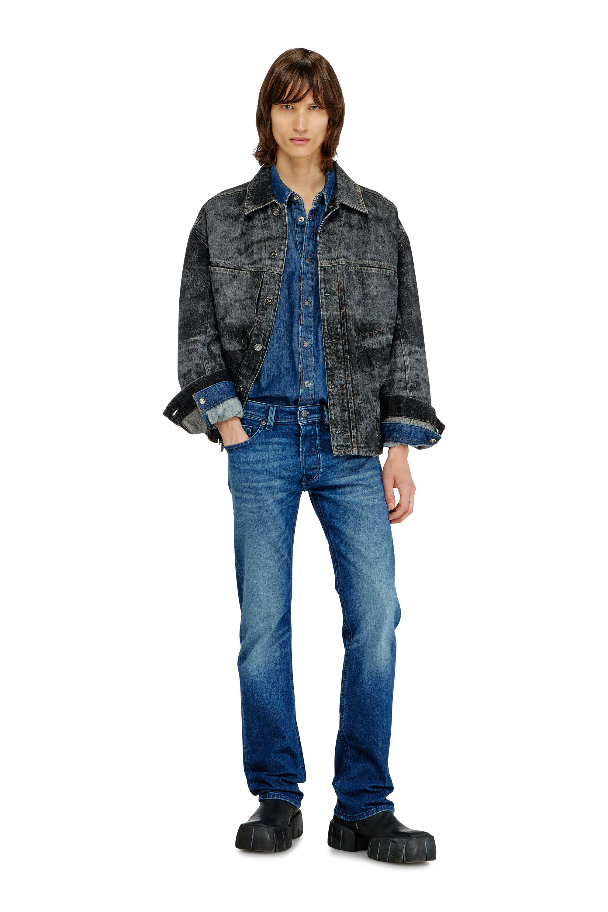Diesel - Regular Jeans 1985 Larkee 09L51 Homme, Bleu Fonc&eacute; - Image 2