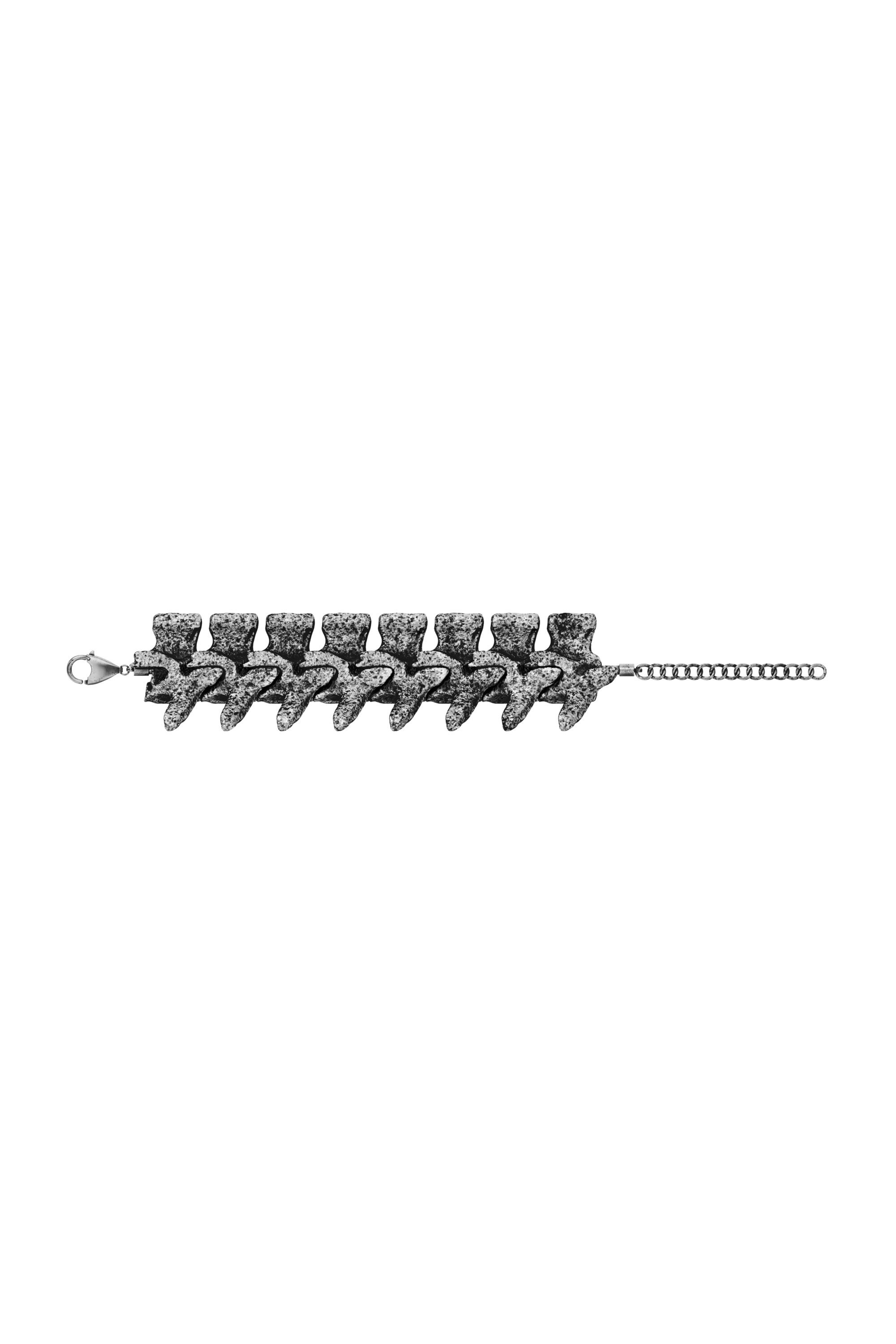 Diesel - DX1709040 JEWELLERY, Unisex Armband mit silberfarbenen Elementen in Dunkelgrau - 3