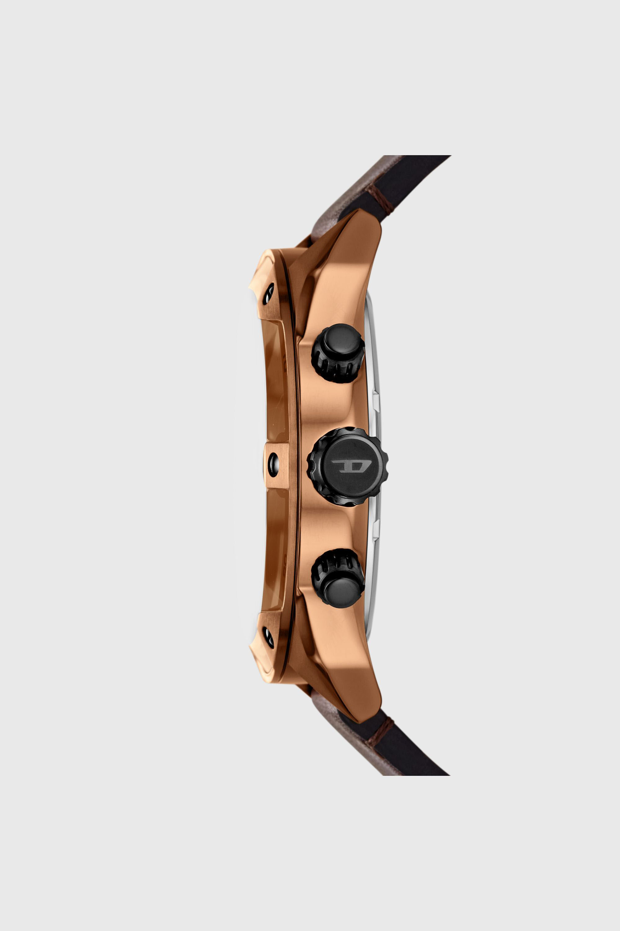 Diesel - DZ4698 WATCH, Orologio Spiked in pelle marrone Uomo in Marrone - 3