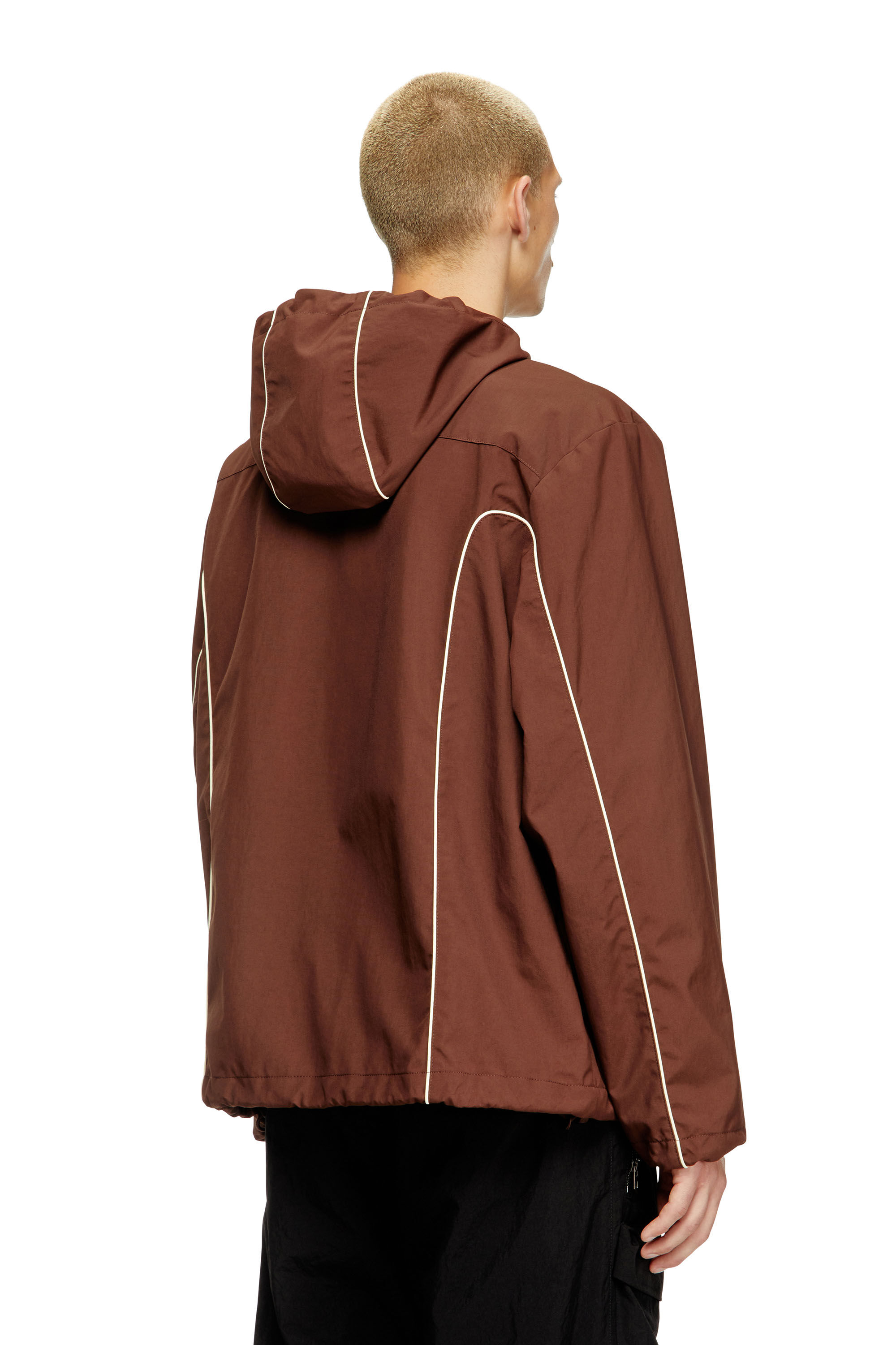 Diesel - J-HIVES, Giacchino a vento con profilature a contrasto Uomo in Marrone - 4