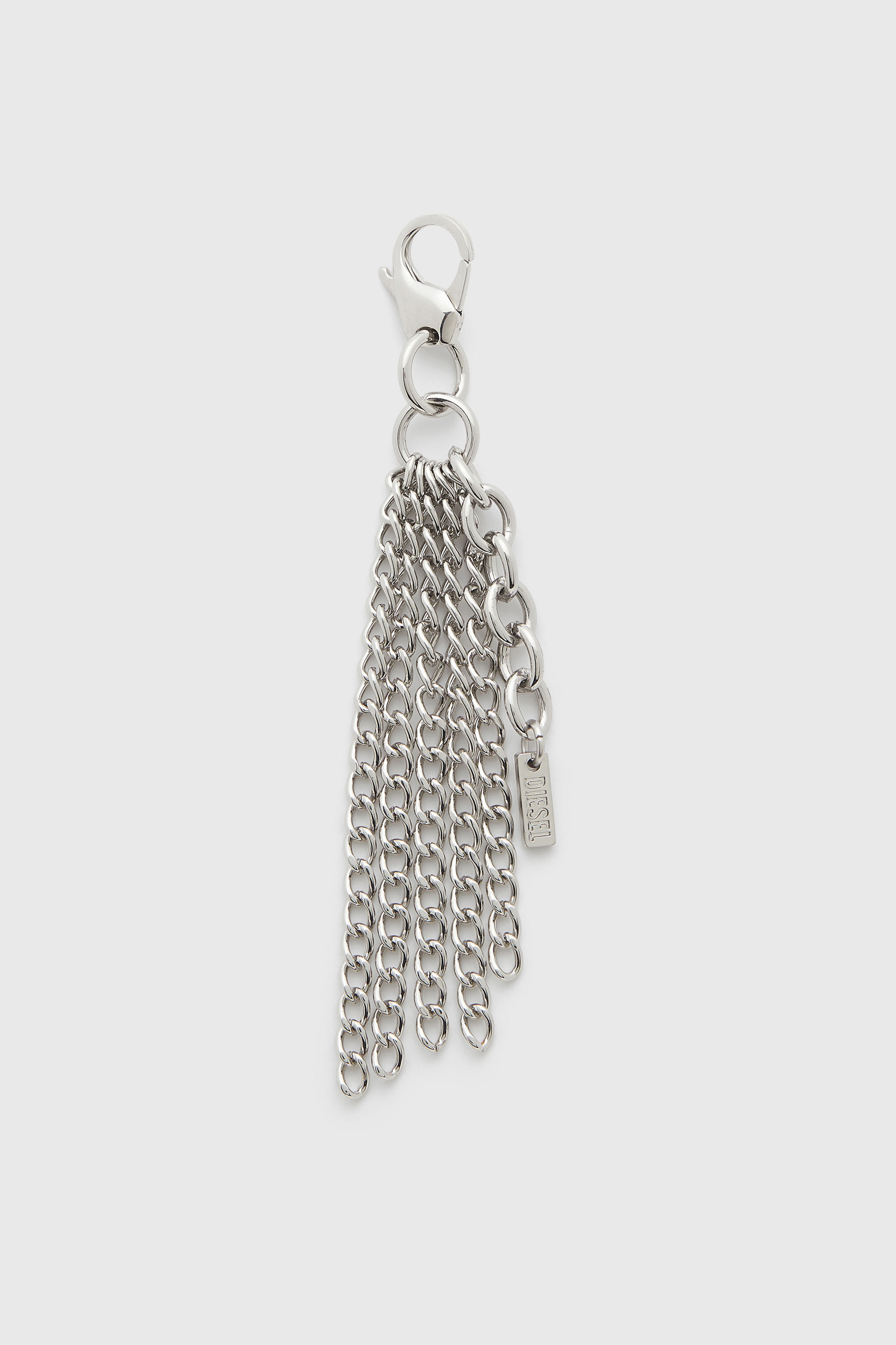 Diesel - CHARM-MULTI CHAIN, Portachiavi in metallo con frange a catena Donna in Argento - 1