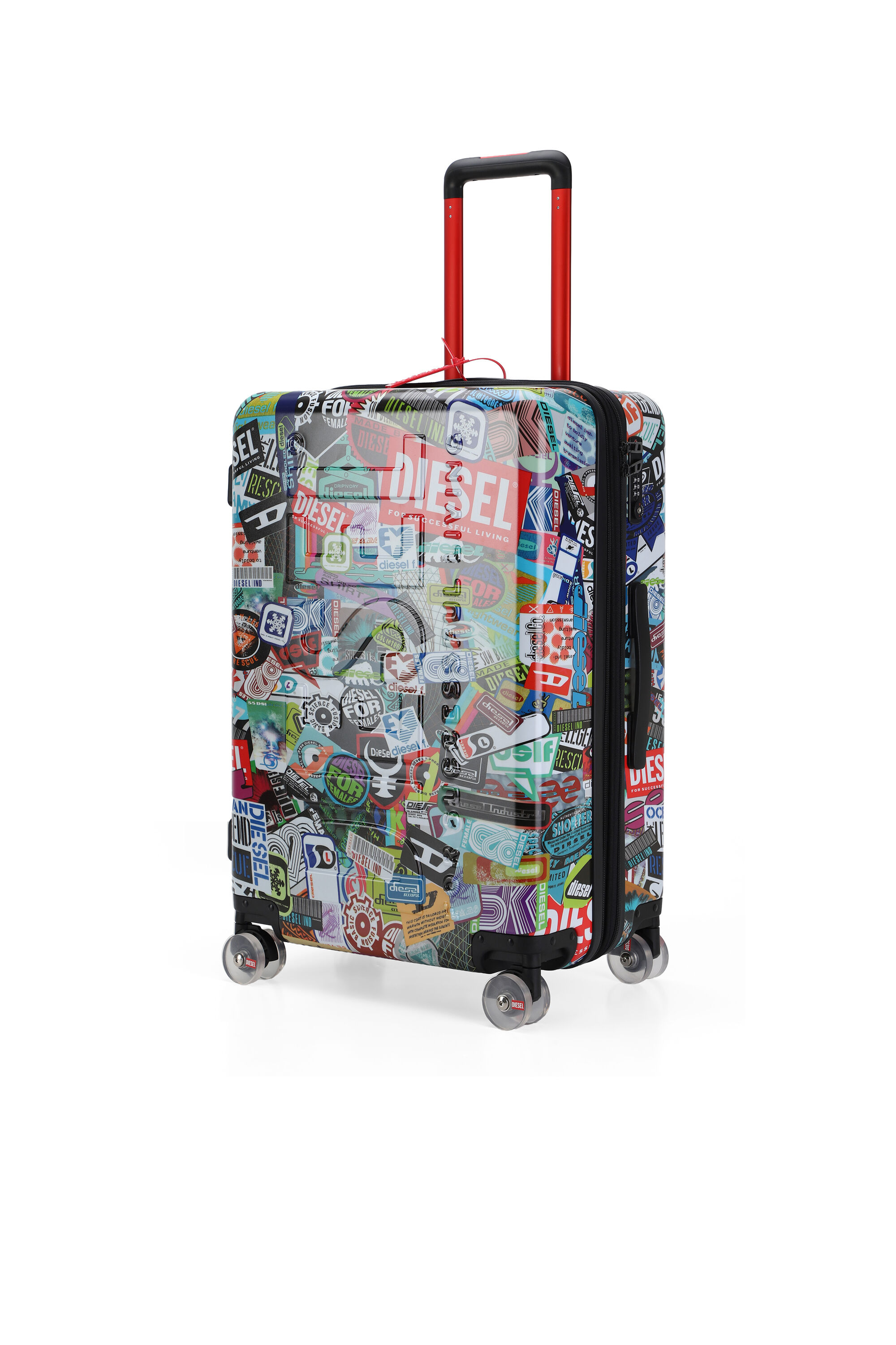 Diesel - DIESEL PC PRINTED TROLLEY-STICKERS- DSL0, Valigia stile sticker taglia M Unisex in Multicolor - 5