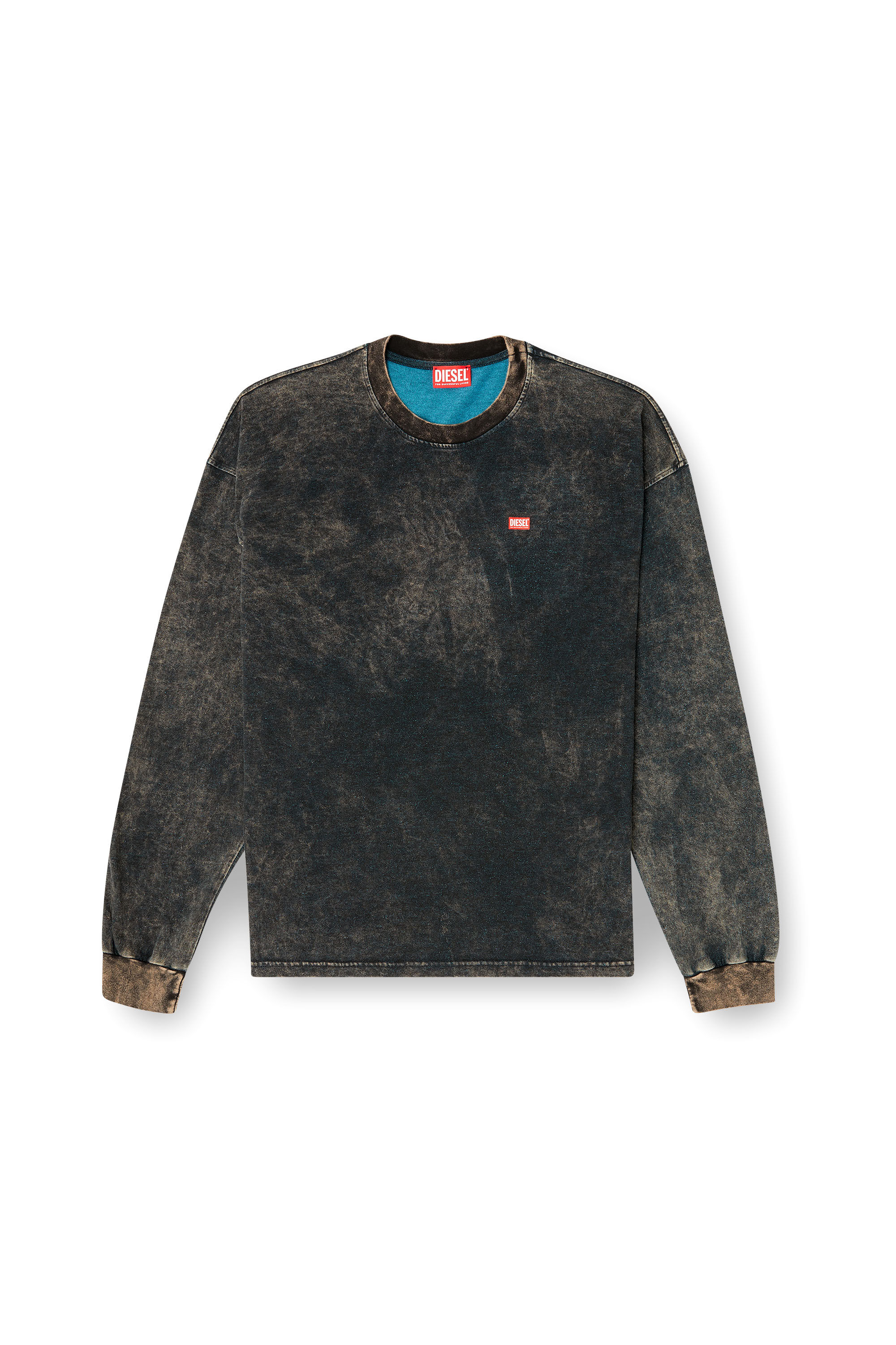 Diesel - T-BOXT-LS-T3, Herren Langarmshirt aus Baumwolle in Schwarz - 2