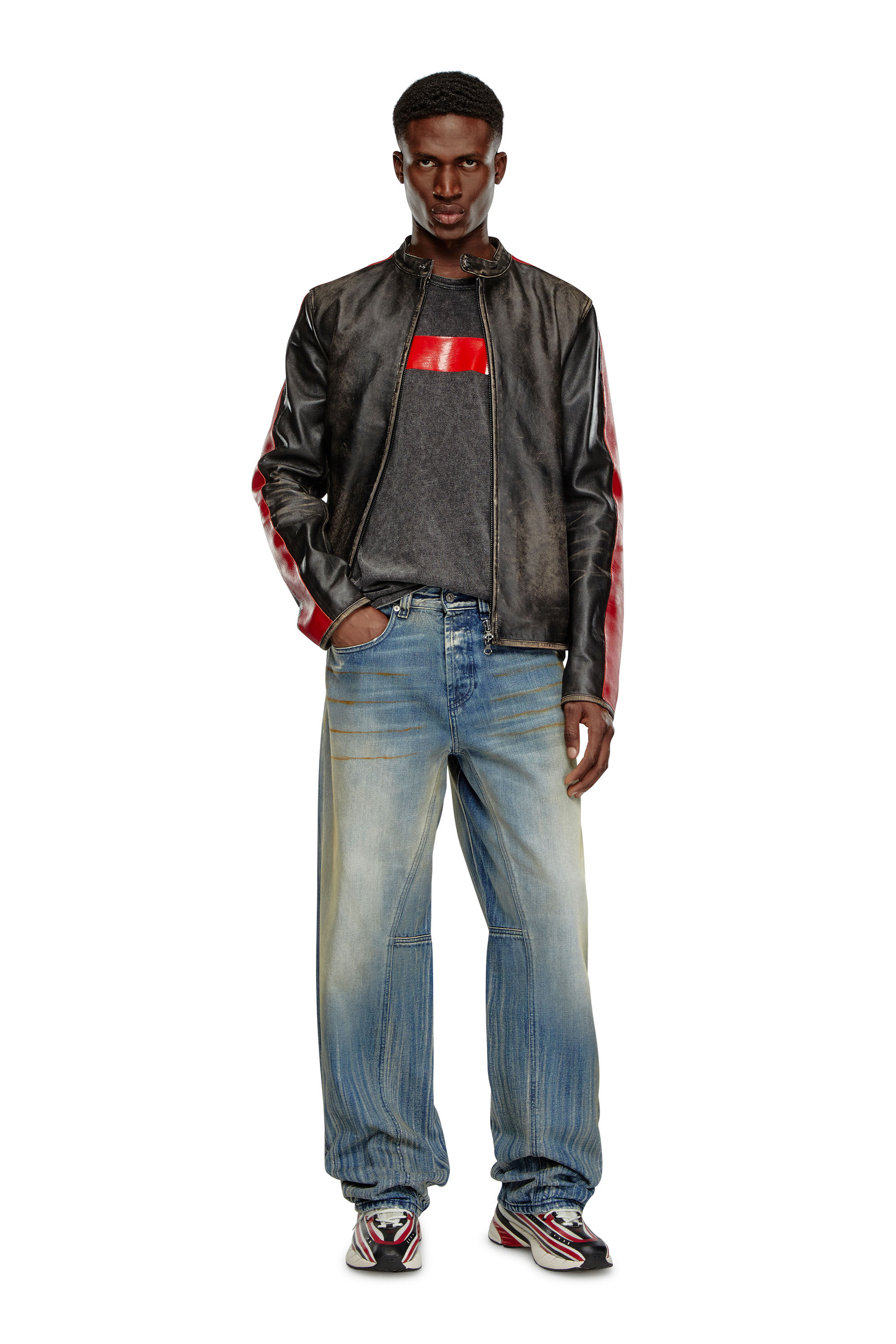 Diesel - Uomo Straight Jeans 2001 D-Macro 09I97, Blu medio - Image 1