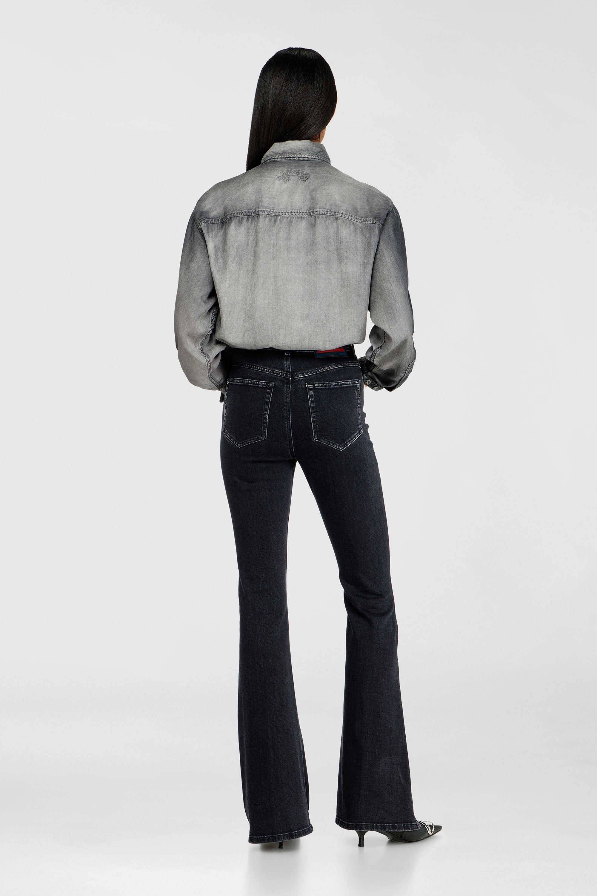 Diesel - Damen Bootcut Jeans 1973 D-Partt 09P75, Schwarz/Dunkelgrau - 3