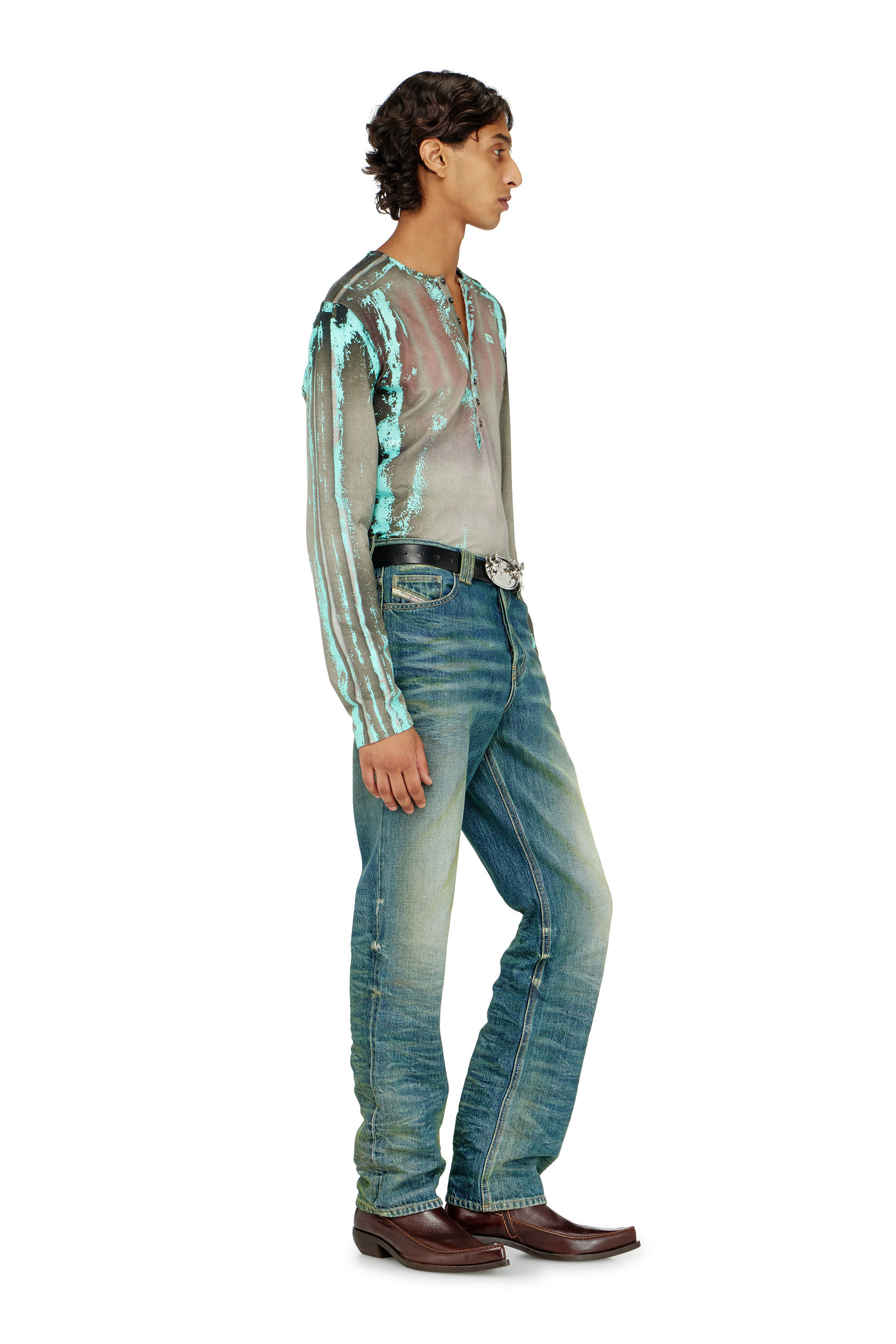 Diesel - Herren Regular Jeans 1991 D-Voeed 007FV, Mittelblau - 2