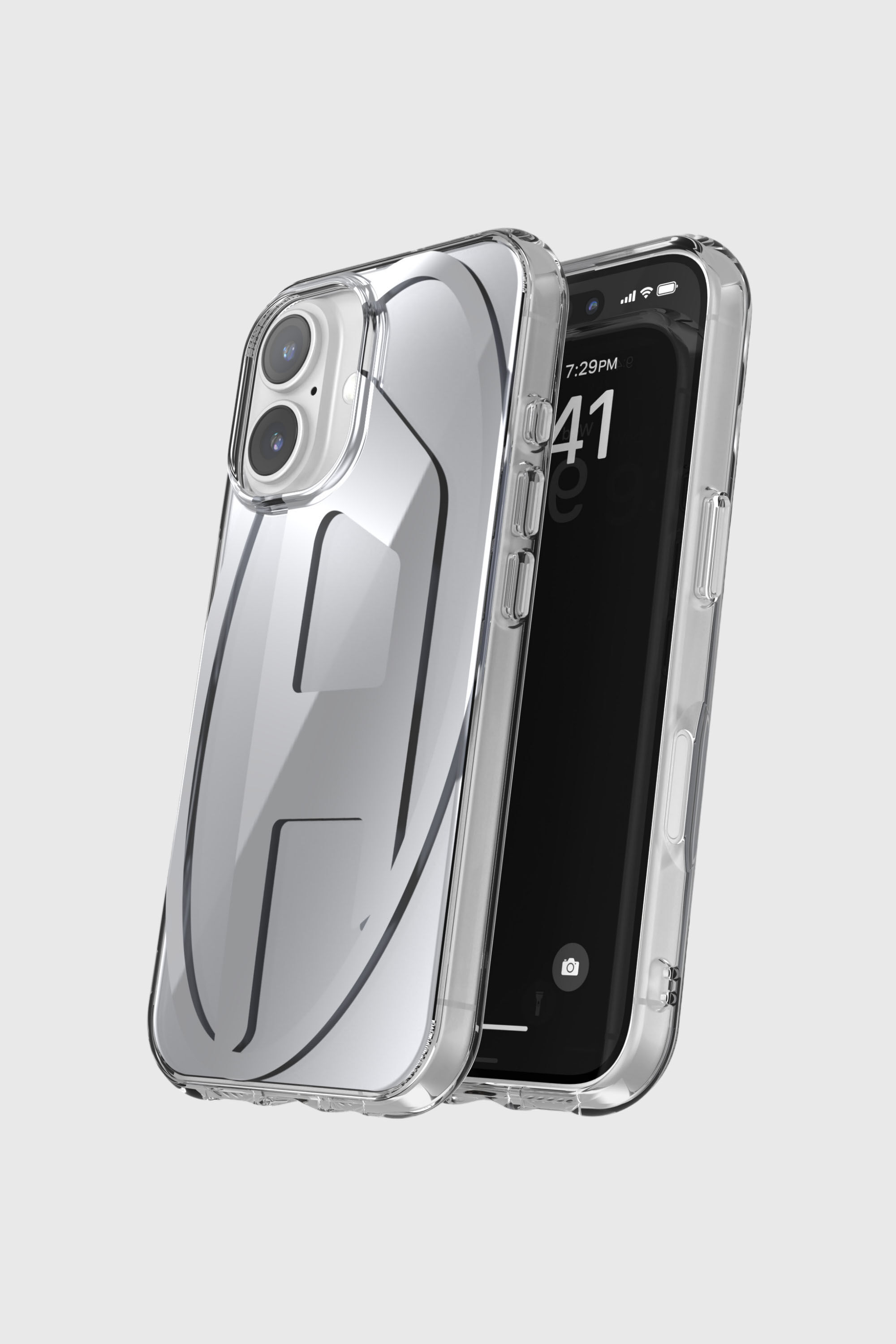 Diesel - 60159 AOP CASE, Cover Oval D per iP 16 Unisex in Grigio - 4