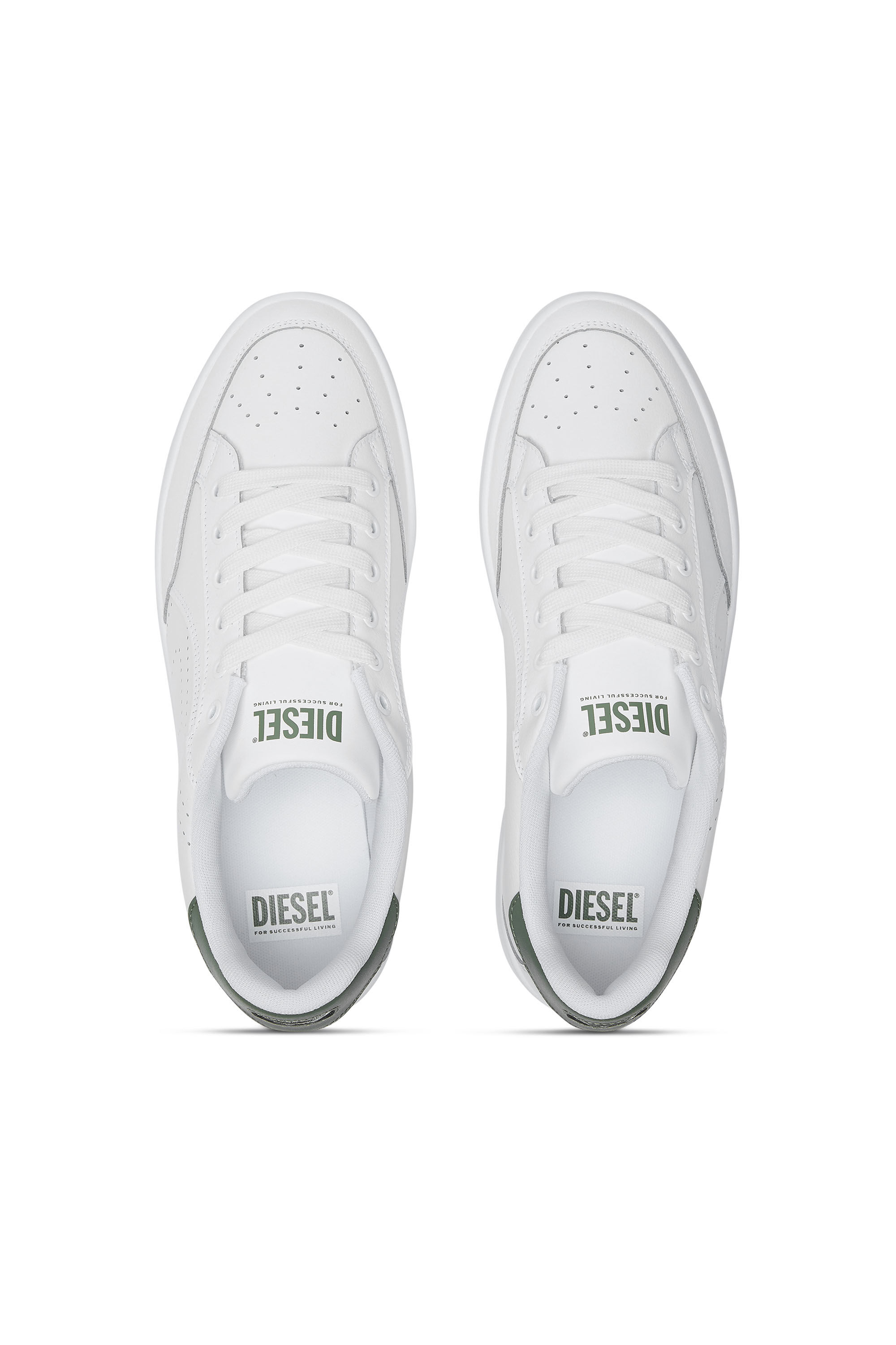 Diesel - S-DAKOTA LOW, S-Dakota-Sneaker in pelle con logo perforato Uomo in Multicolor - 4