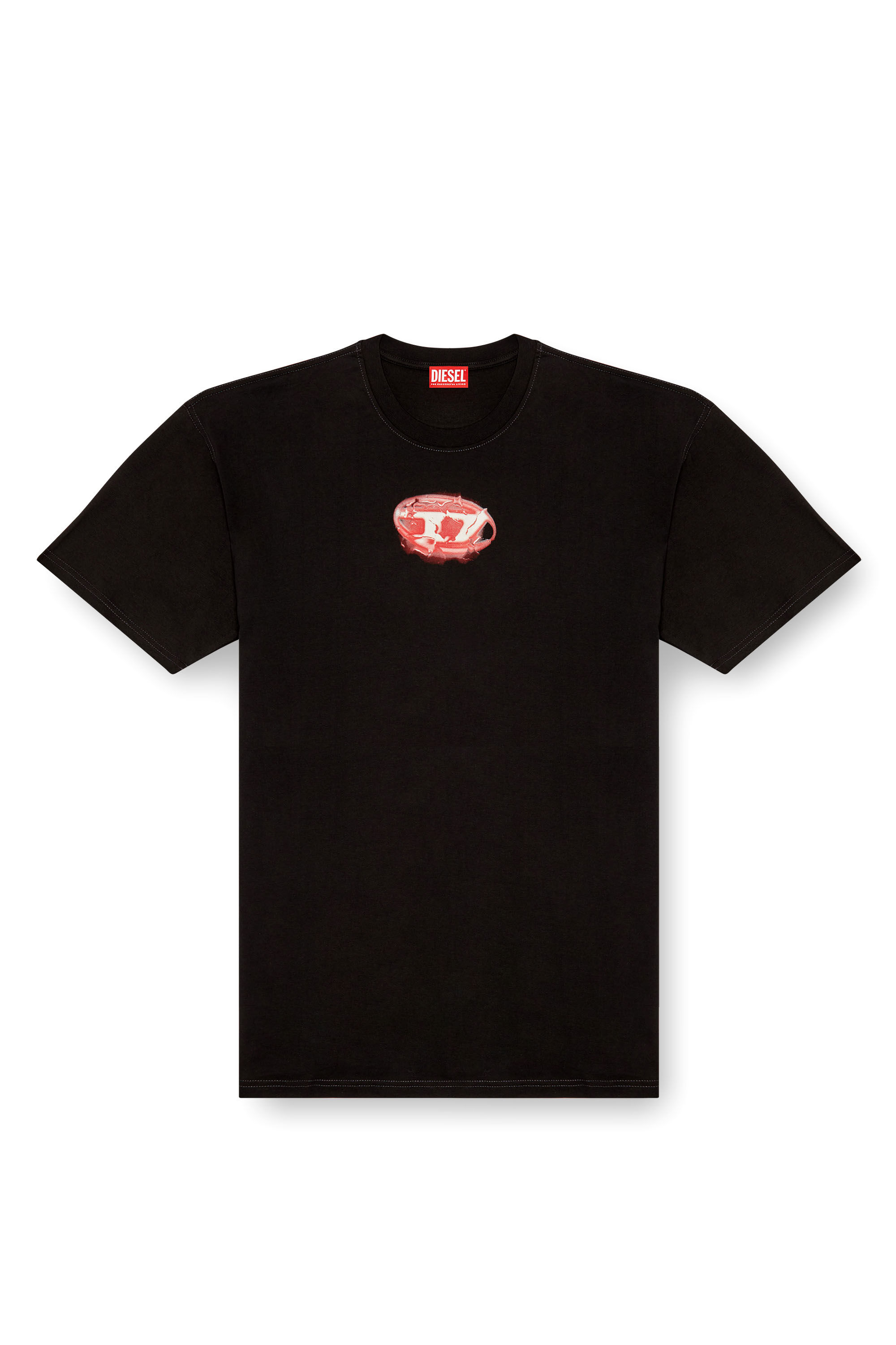 Diesel - T-BOXT-K3, Homme T-shirt avec logo effet lumineux in Noir - Image 2