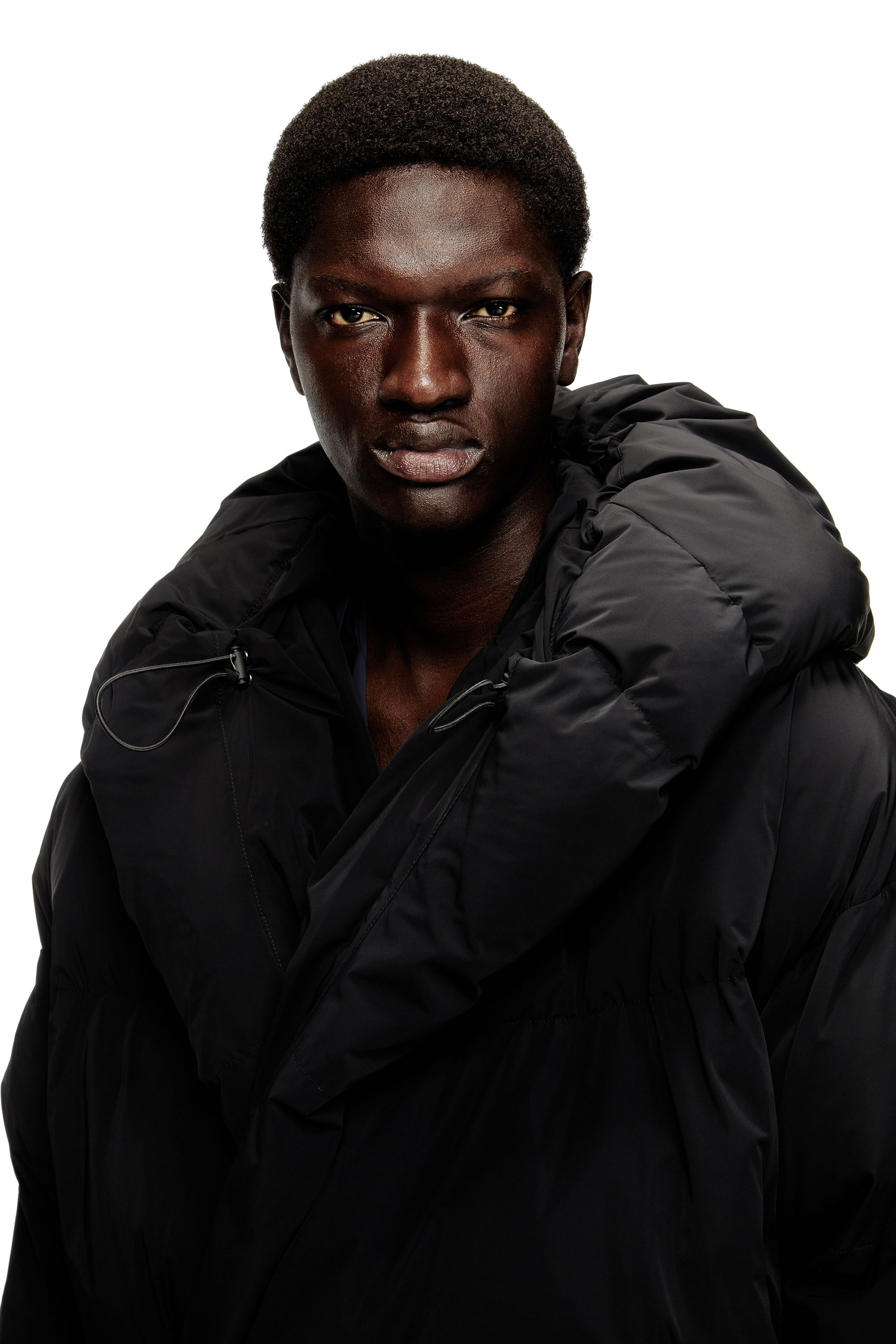 Diesel - J-SCOTTS-PADDED-A, Herren Wickel-Daunen-Jacke aus Stretch-Nylon in Schwarz - 5
