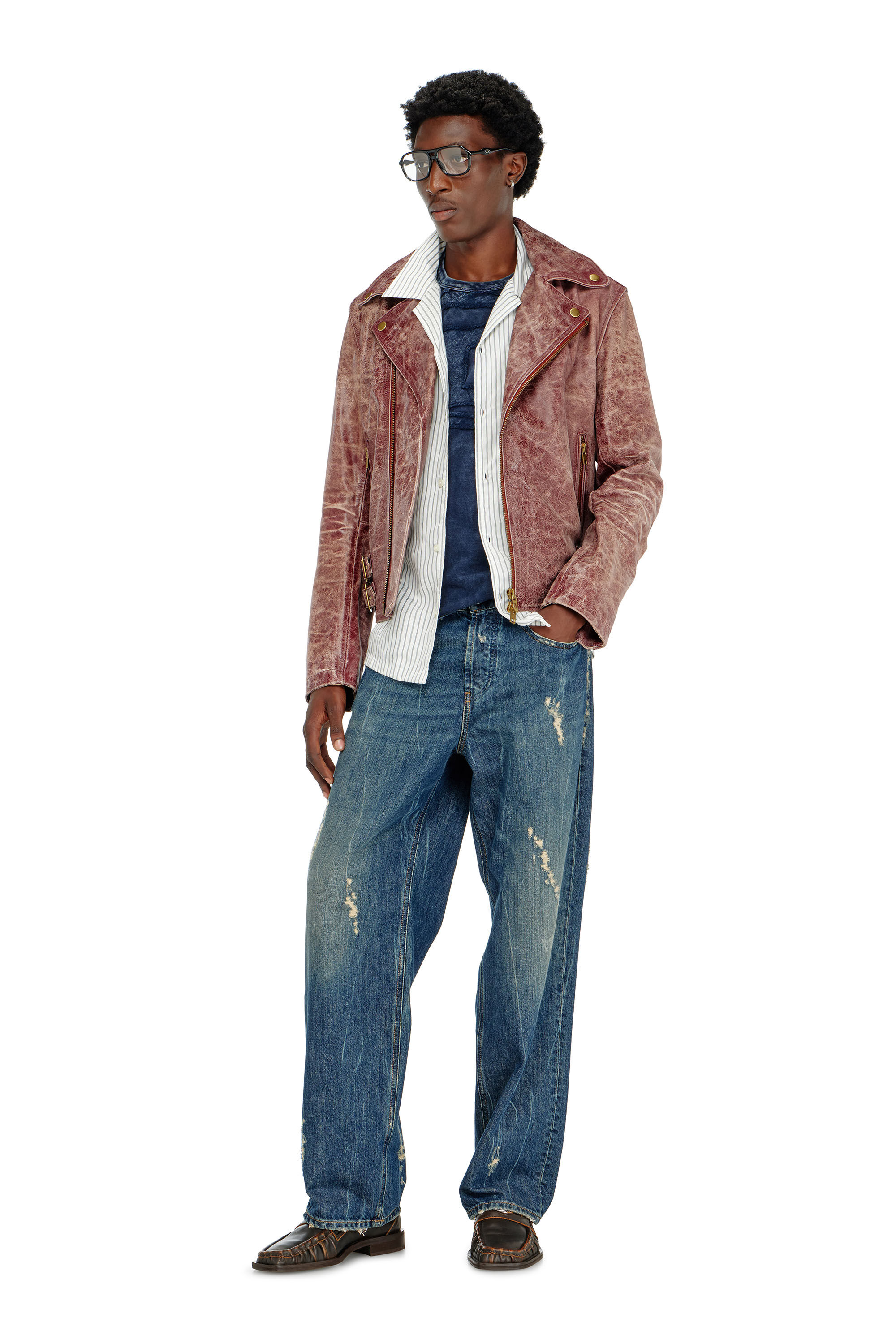 Diesel - T-BOXT-DEN, Herren Lockeres Baumwoll-T-Shirt mit Oval-D-Applikation in Mittelblau - 1