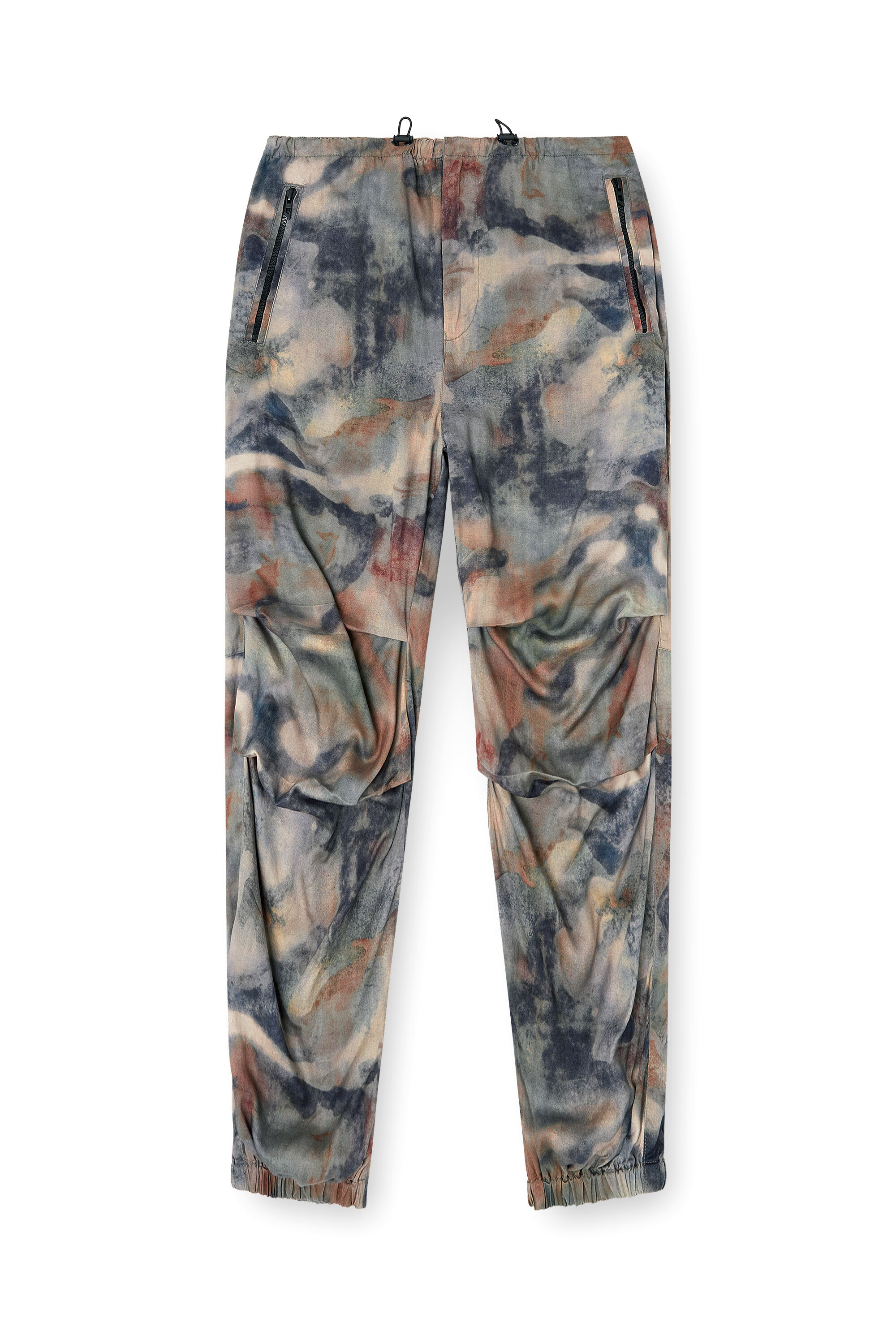 Diesel - P-STITCH-TKBZ, Pantalon cargo en tissu imprim&eacute; Homme in Vert - 2