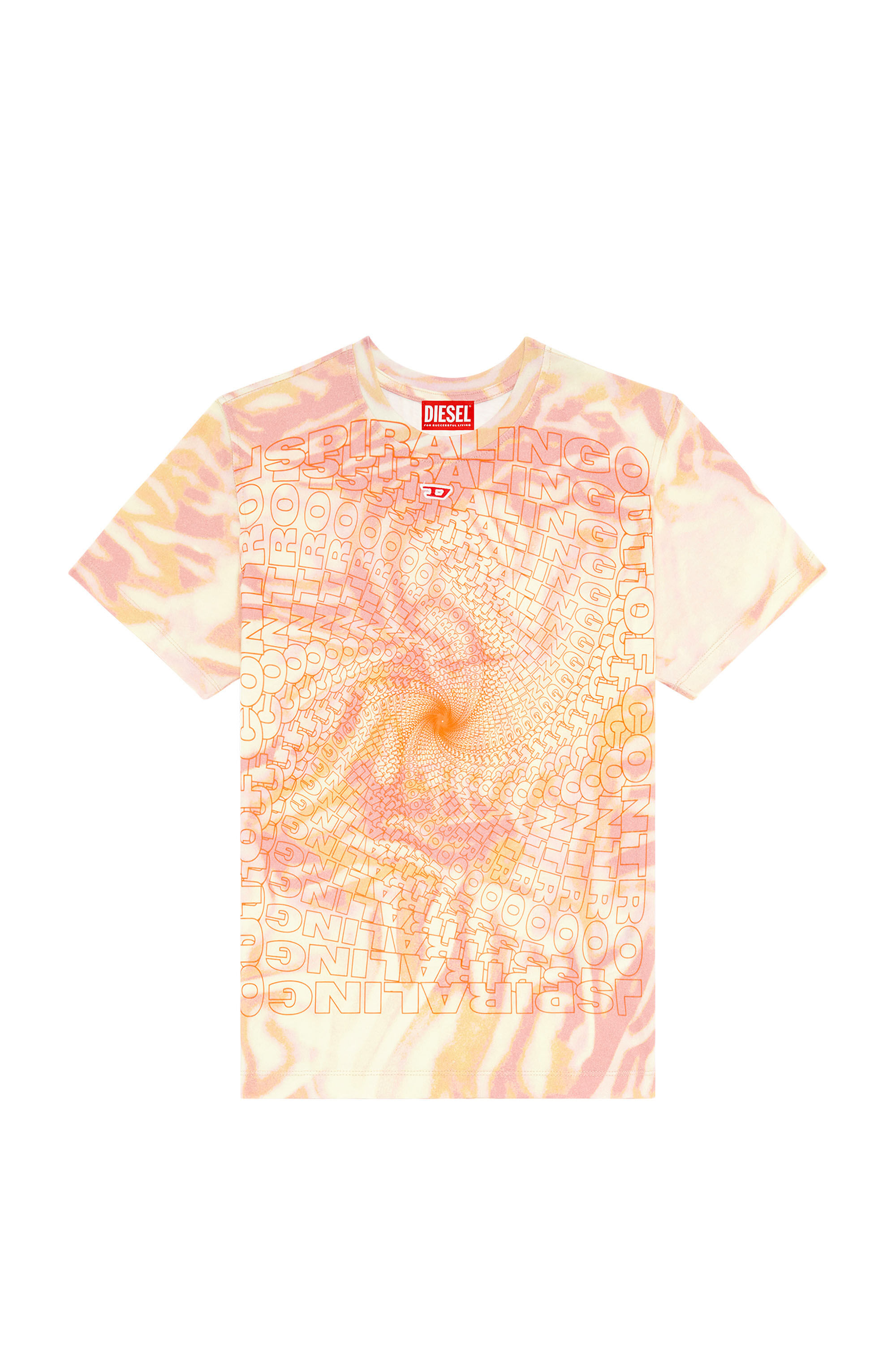 Diesel - T-REGS-N6, Damen T-Shirt mit Zebra-Camouflage-Print in Gesichtspuder - 2
