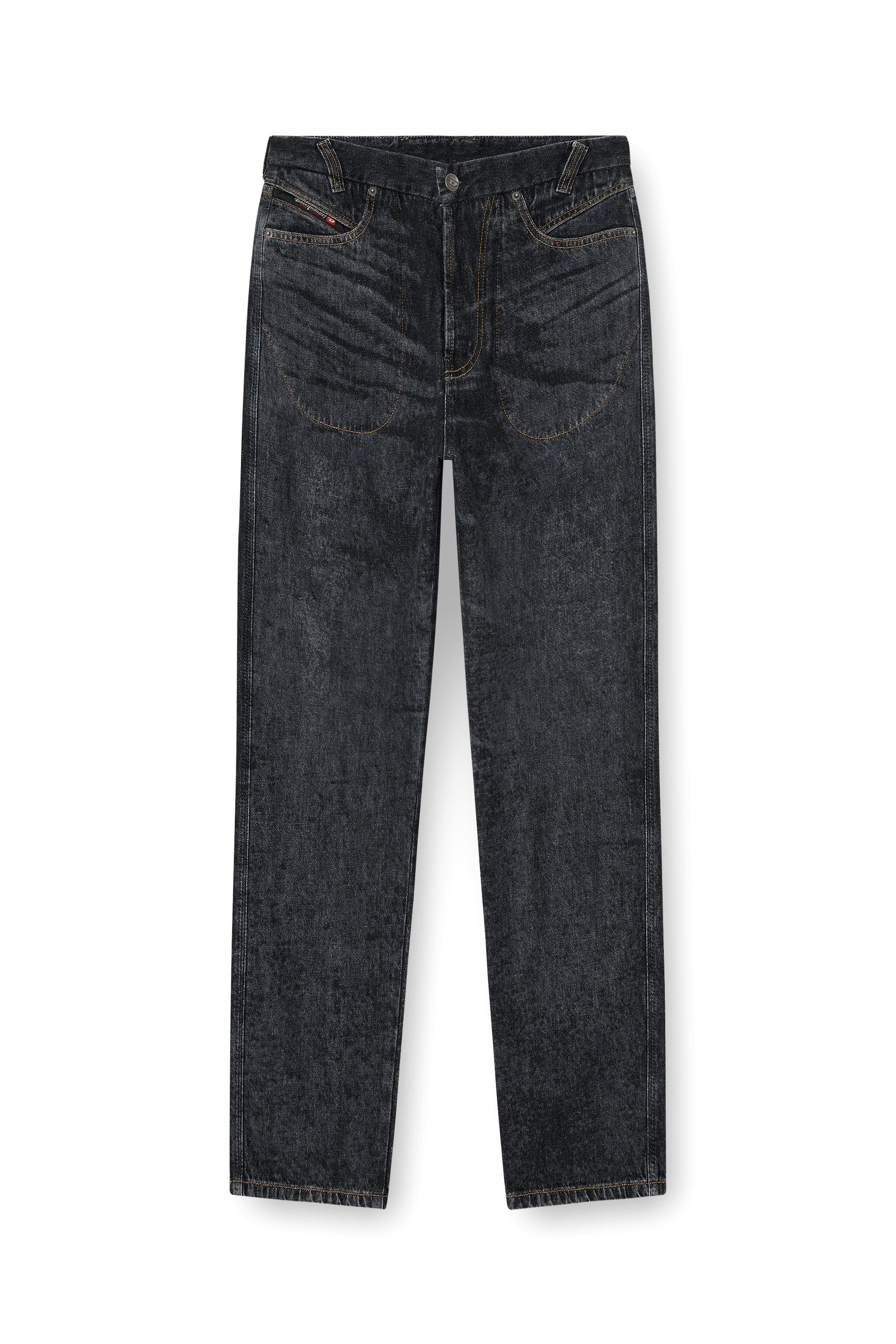 Diesel - Relaxed Jeans D-Marcus 09Q24 Homme, Noir/Gris fonc&eacute; - Image 6