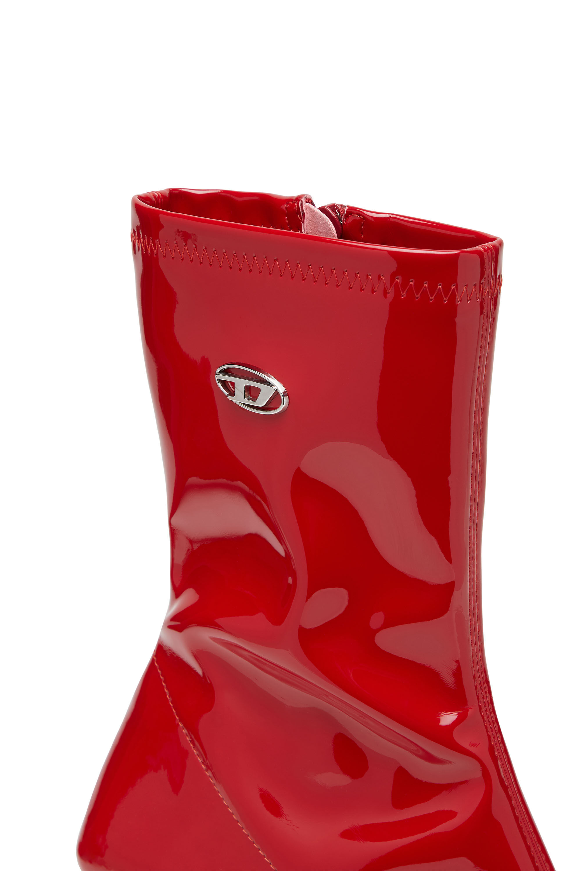 Diesel - D-AMBER MD BT, D-Amber-Ankle boots in PU stretch glossy Donna in Rosso - 5
