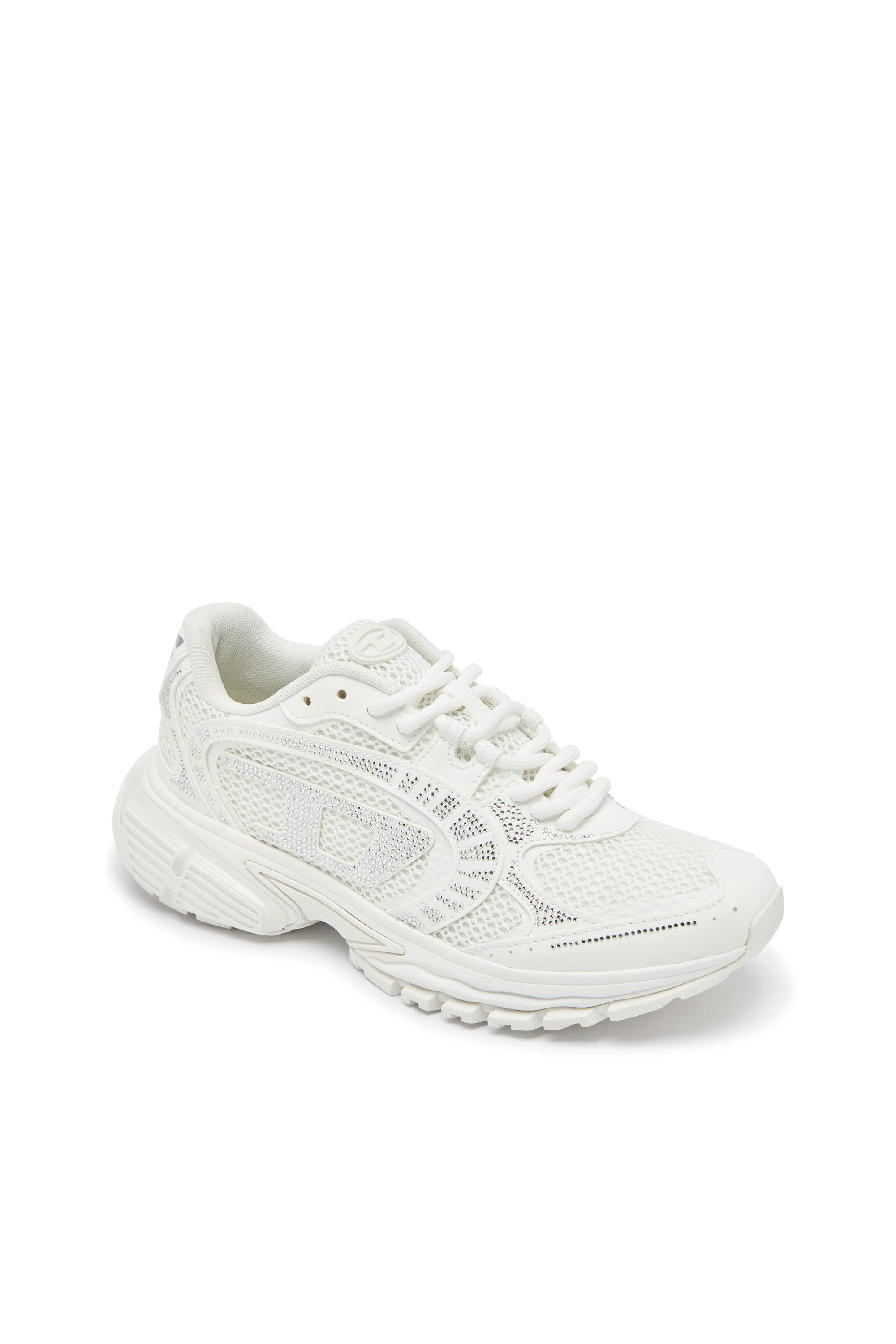 Diesel - S-PRO-V-DENSE LOW W, S-Pro-V-Dense - Sneakers in mesh con cristalli Donna in Bianco - 6