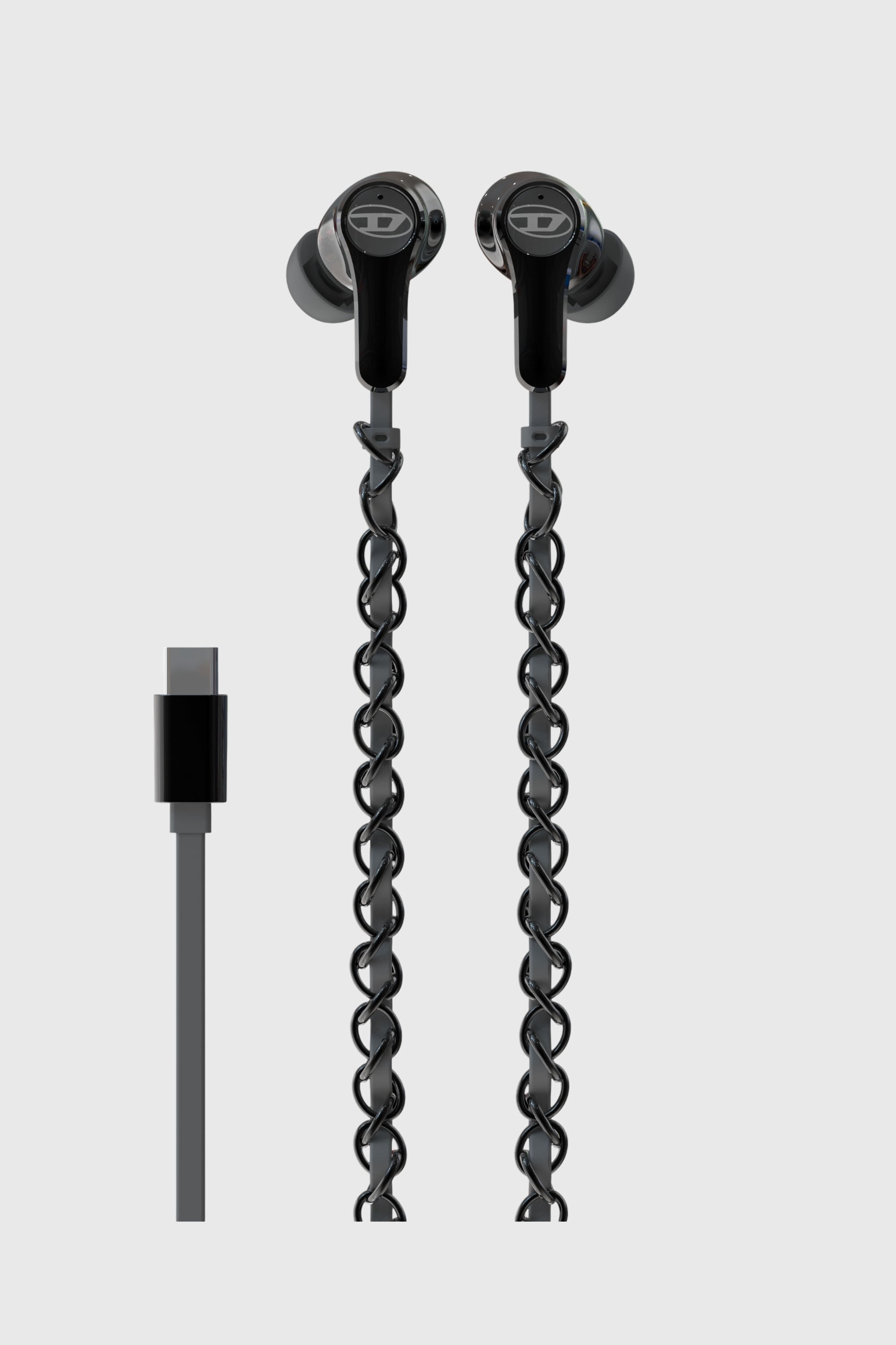 Diesel - 60686 WIRED EARBUDS WIRED EARBUDS, Unisex Wired Earbuds und charms in Schwarz - 2