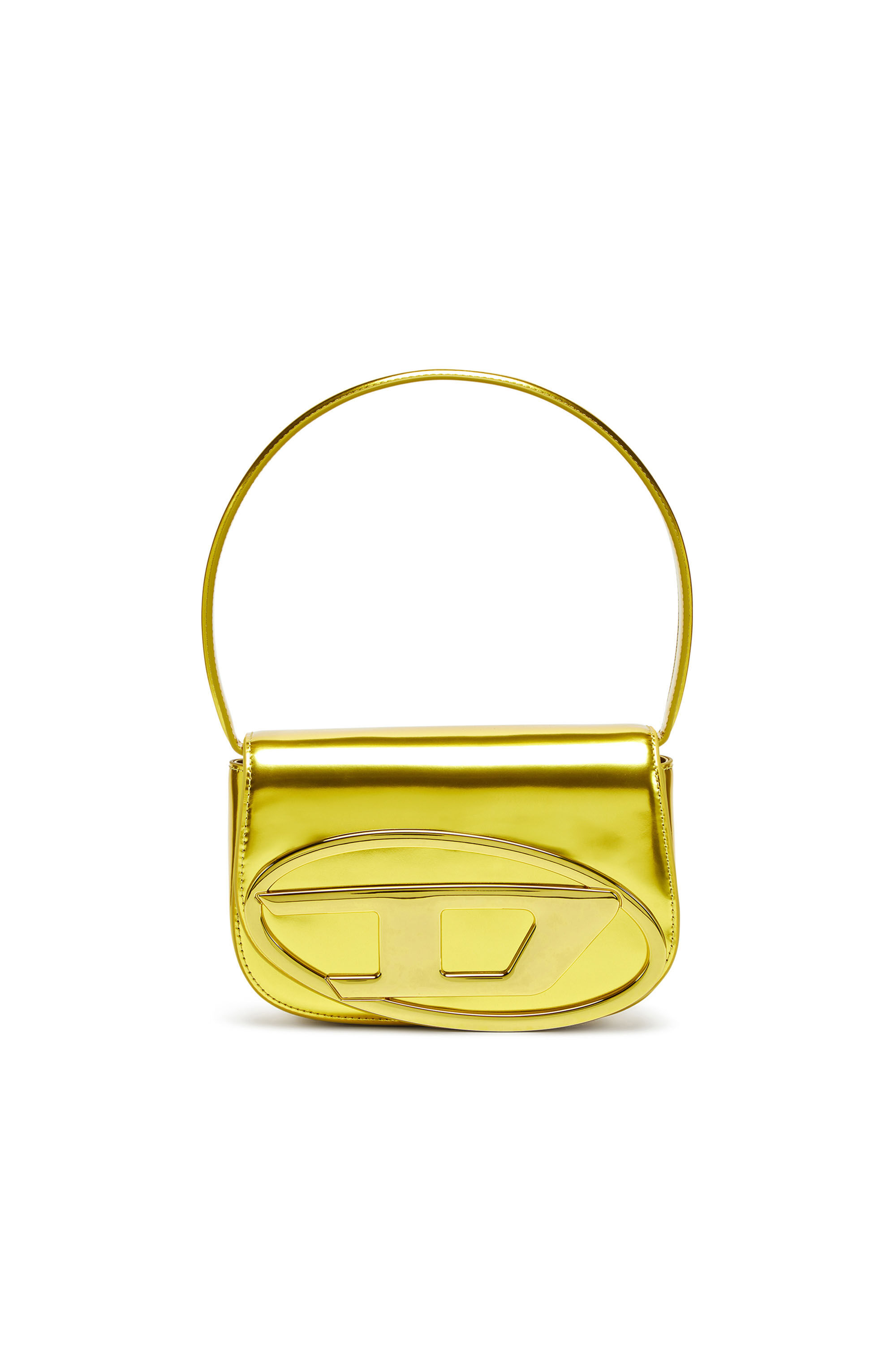 Diesel - 1DR, Damen 1DR-Ikonische Schultertasche aus Spiegel-Leder in Gelb - Image 1
