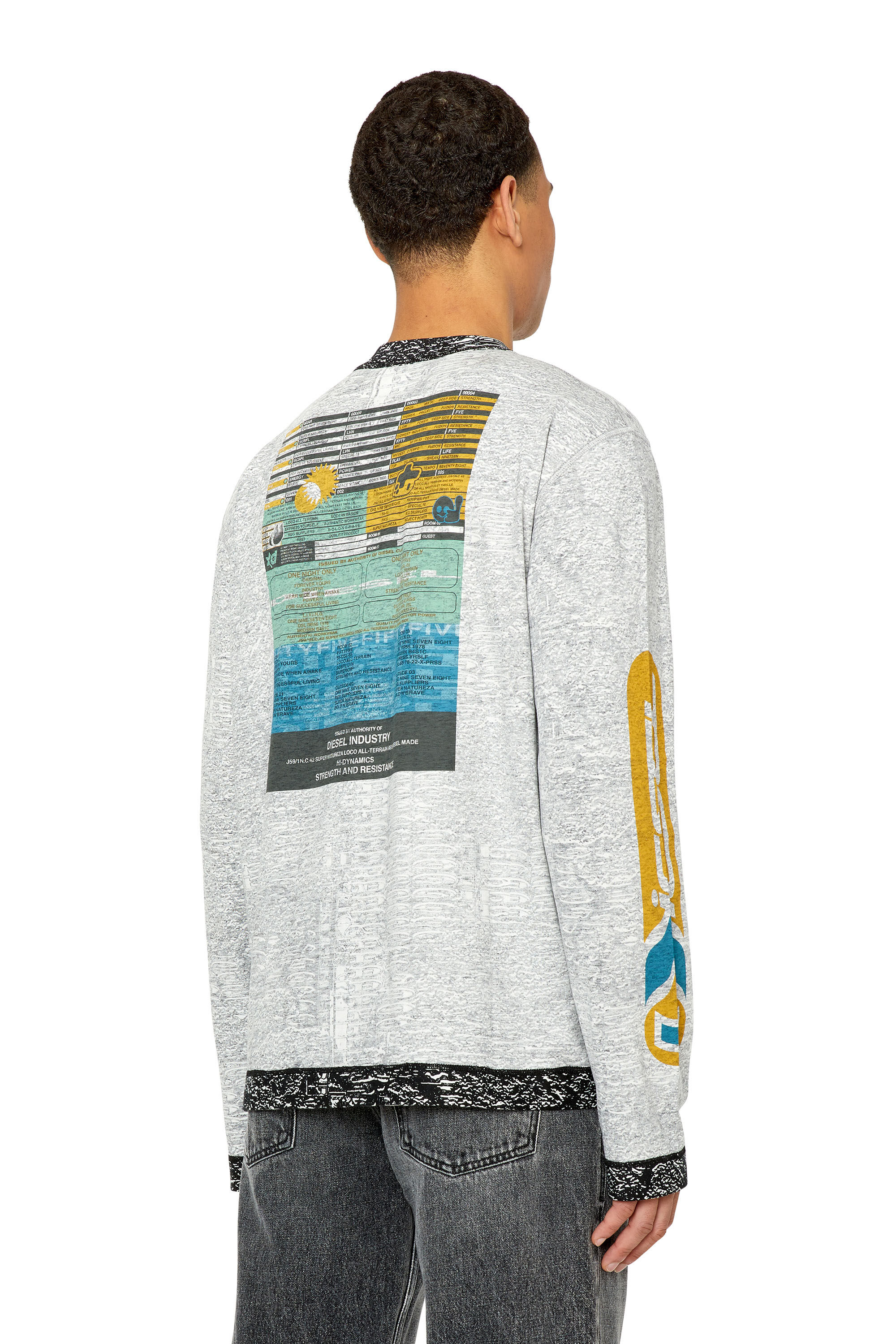 Diesel - T-CRANESIDE, Grigio Chiaro - Image 4