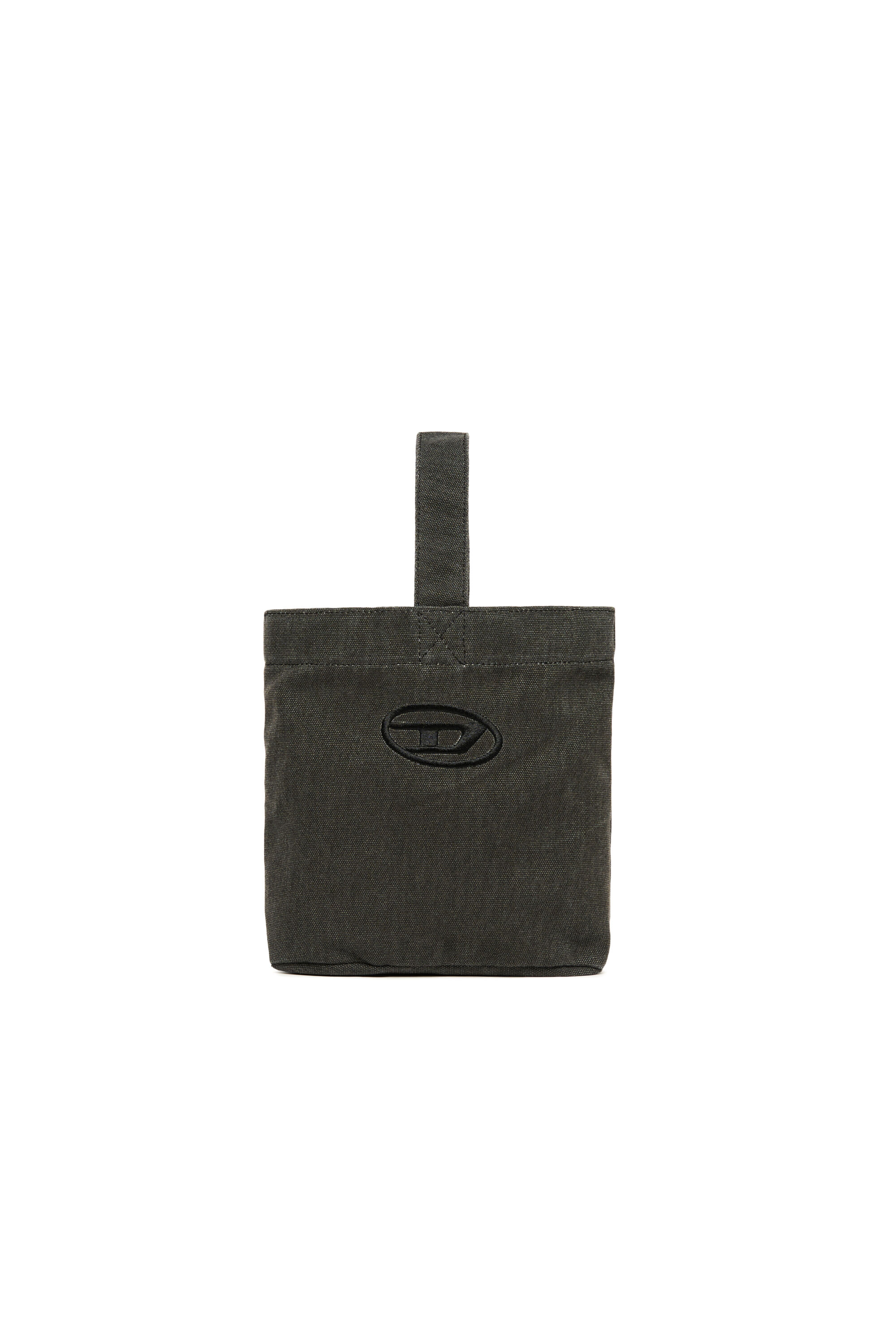 Diesel - WMATTIS, Borsa a secchiello in tela con ricamo Oval D Donna in Nero - 1