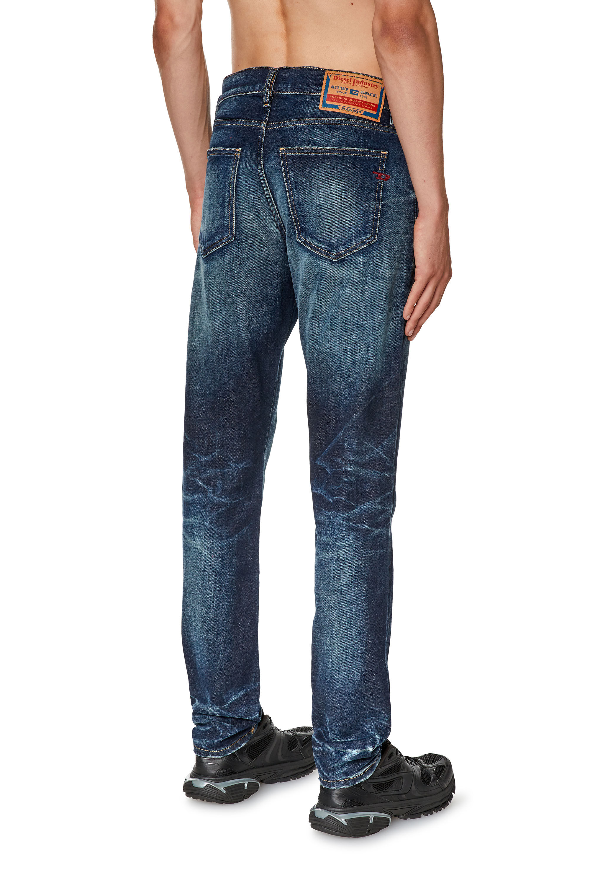 Diesel - Slim Jeans 2019 D-Strukt 09G29, Bleu Foncé - Image 4
