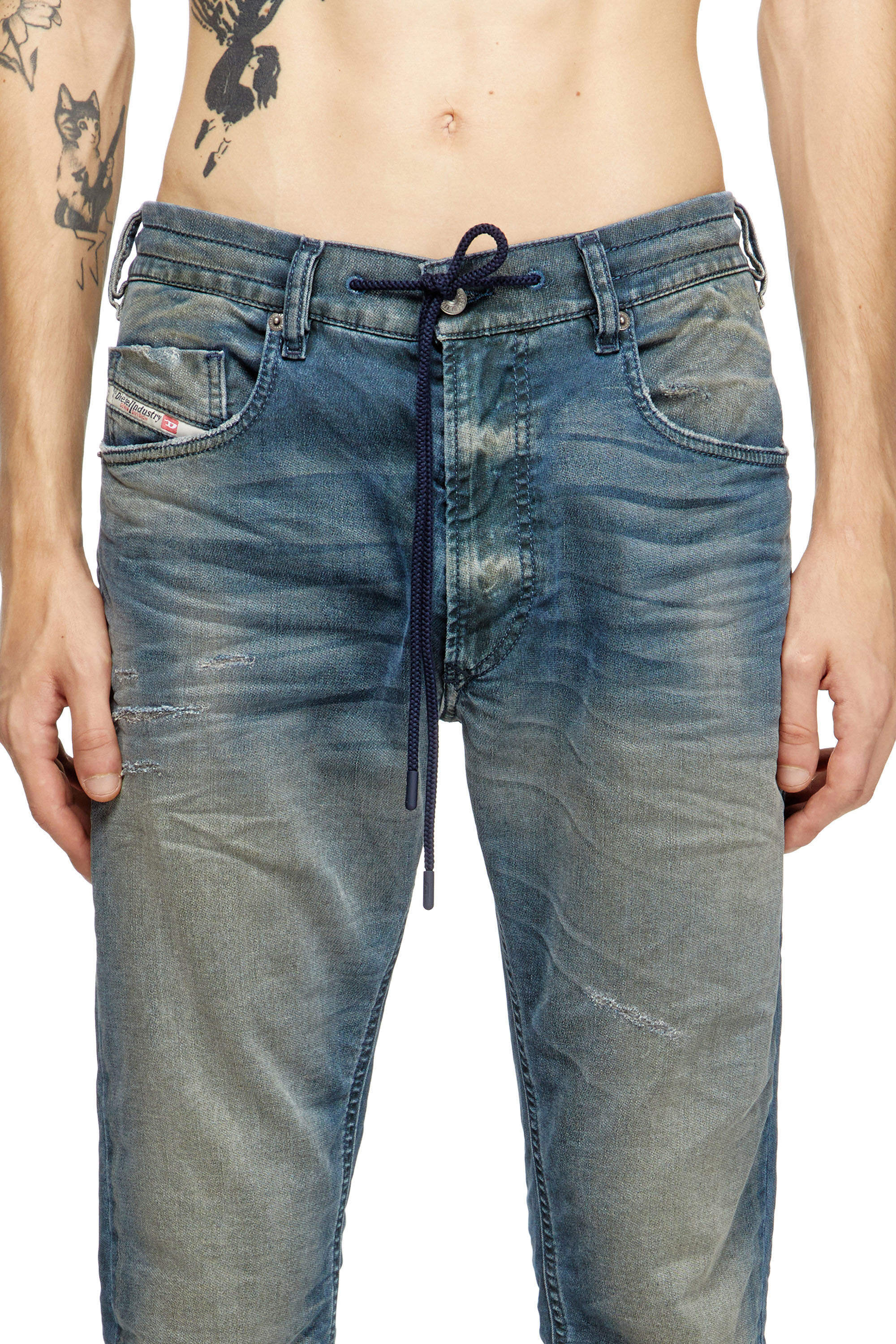 Diesel - Regular 2032 D-Krooley Joggjeans® 068SC Homme, Bleu Foncé - Image 5