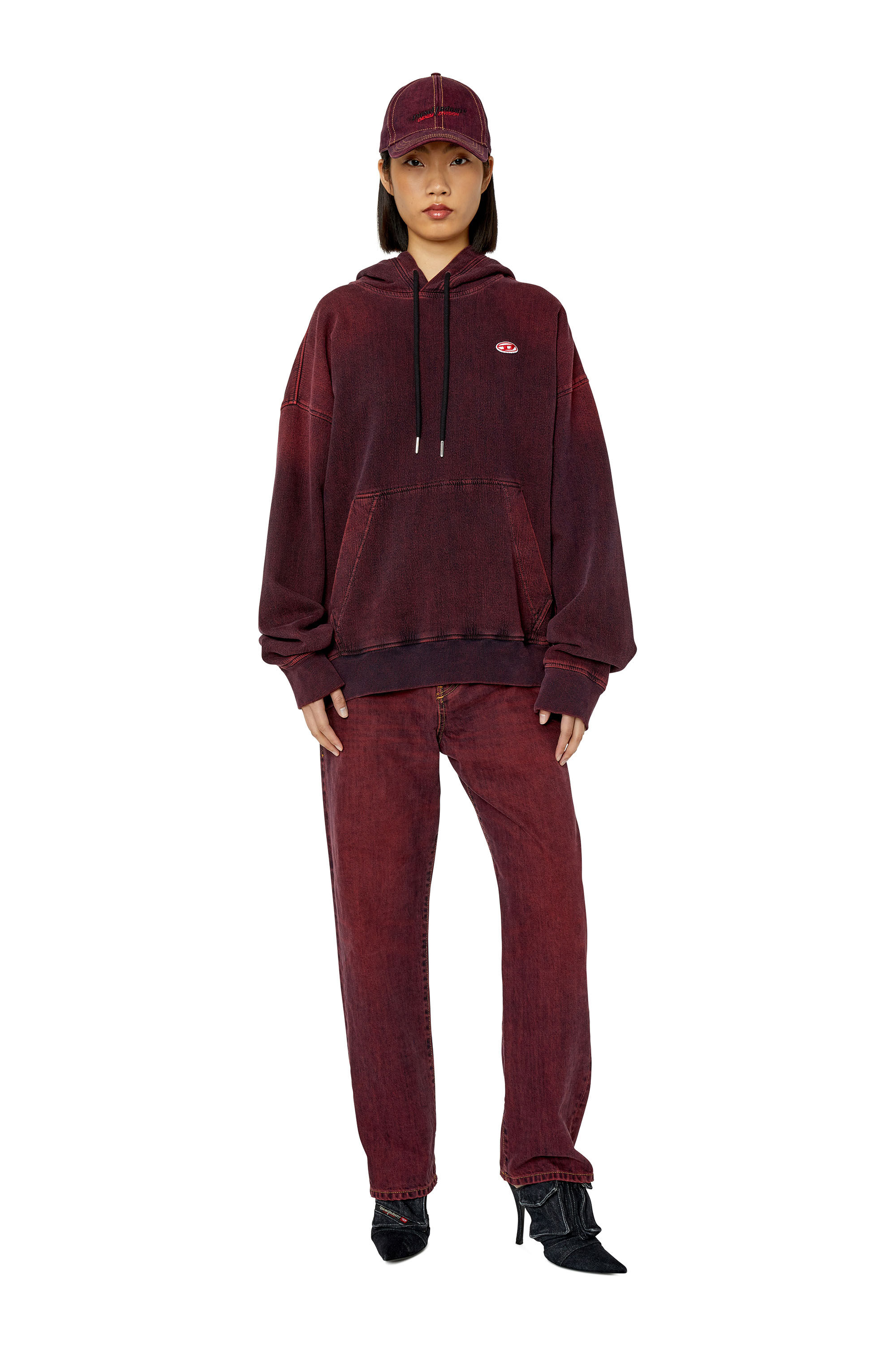 Diesel - 2020 D-Viker 09H01 Straight Jeans, Burgunderrot - Image 6