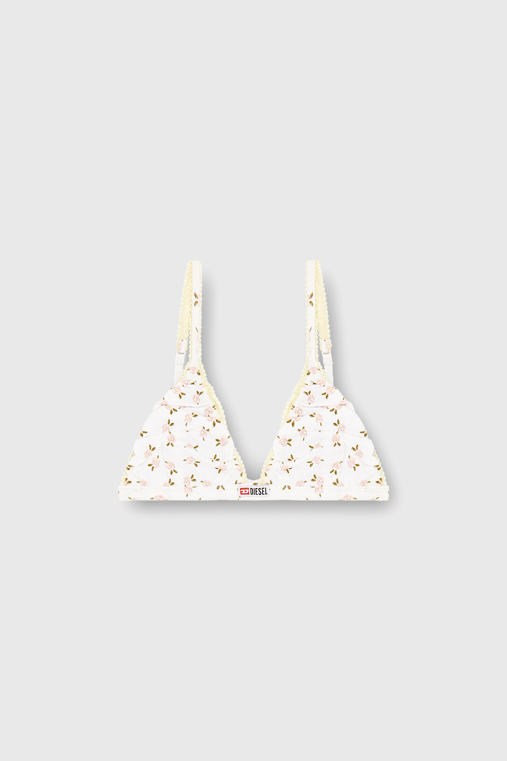 Diesel - JANA-D-CORE, Damen Triangel-BH aus Baumwolle mit all-over Blumenprint in Wei&szlig; - 2
