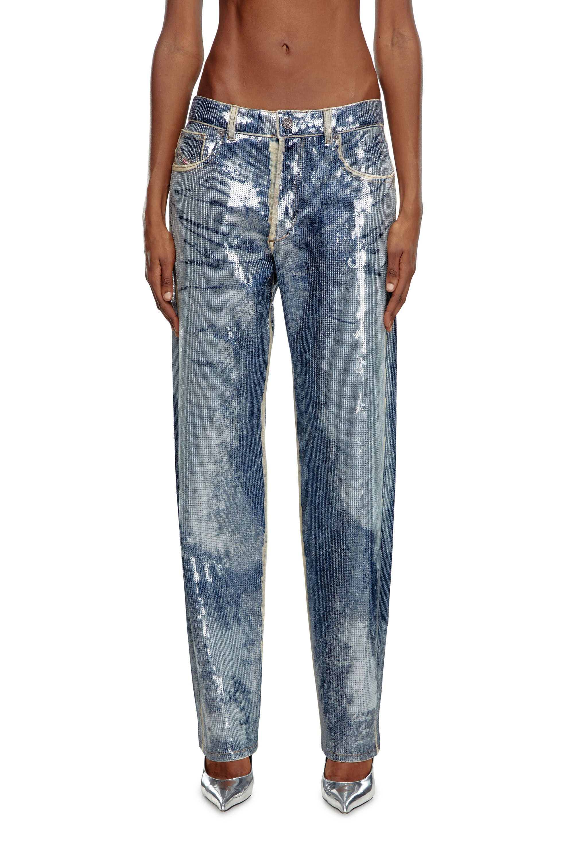 Diesel - Donna Straight Jeans D-Ark 0PGAE, Blu medio - Image 3